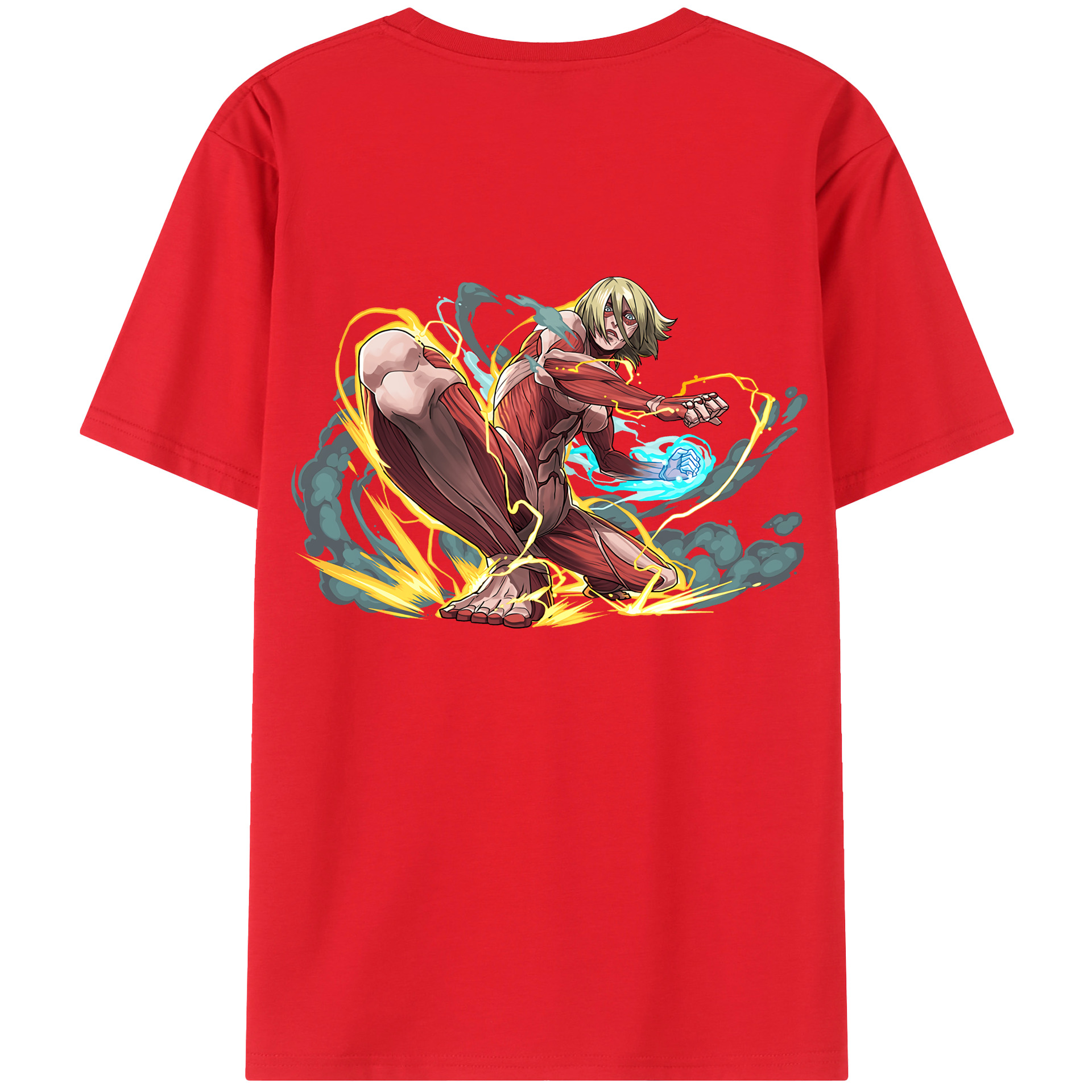 （画像用） 進撃の巨人 Attack on Titan 綿100％ メンズ半袖Tシャツ（バックプリント） 通気性