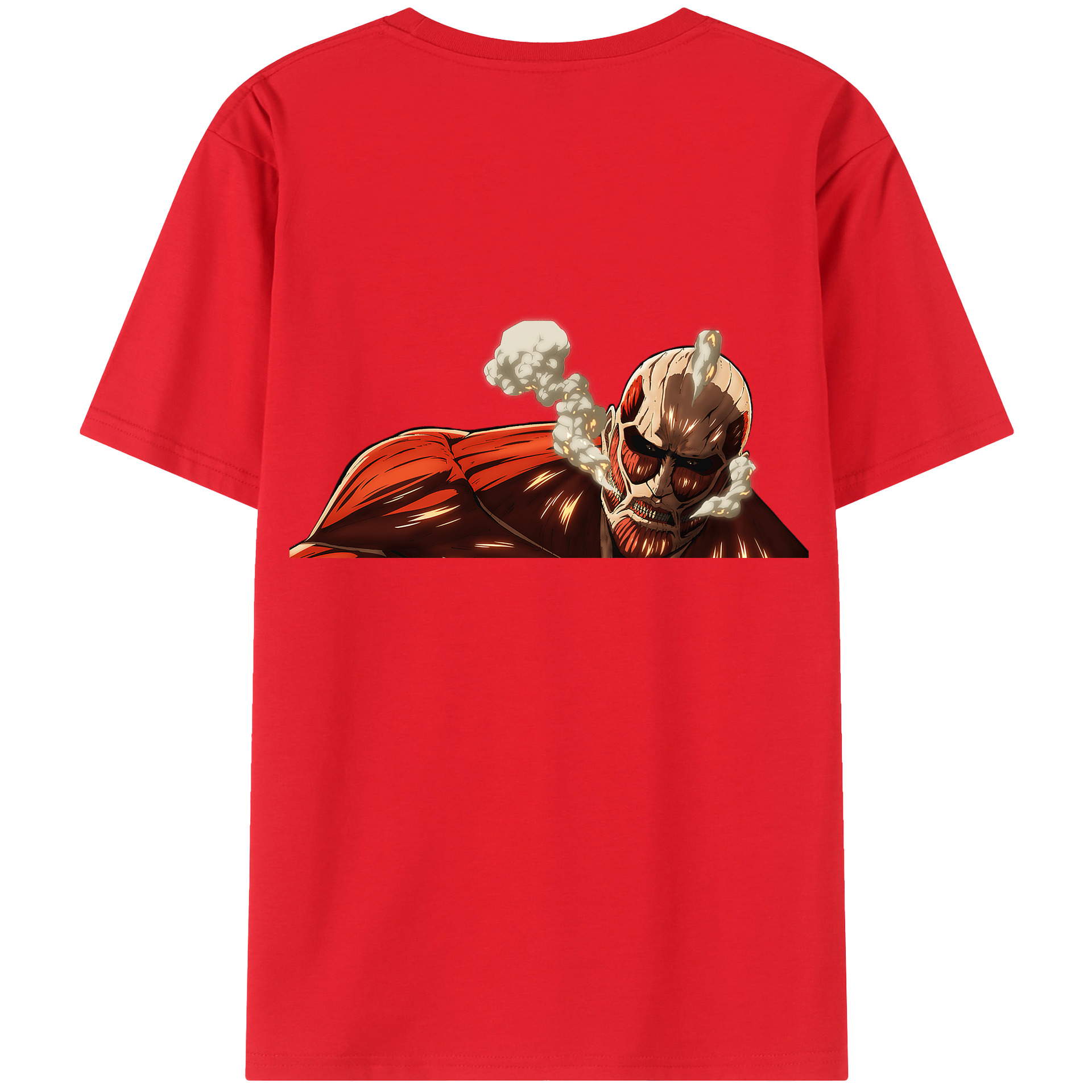（画像用） 進撃の巨人 Attack on Titan 綿100％ メンズ半袖Tシャツ（バックプリント） 通気性