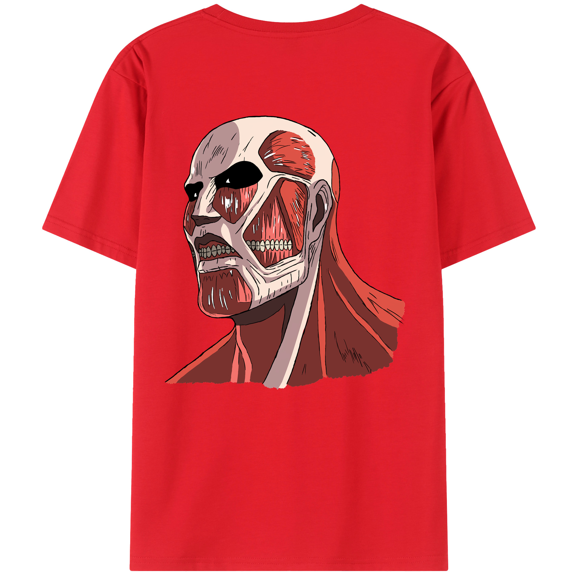 （画像用） 進撃の巨人 Attack on Titan 綿100％ メンズ半袖Tシャツ（バックプリント） 通気性