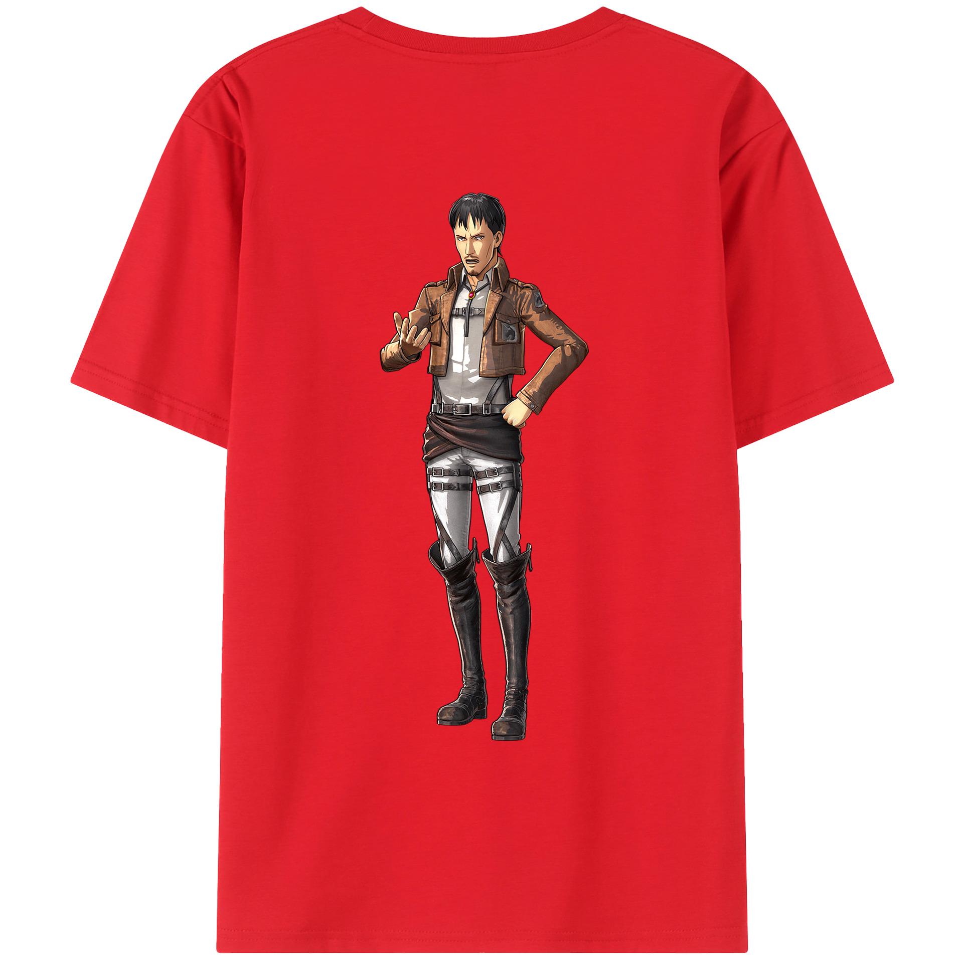 （画像用） 進撃の巨人 Attack on Titan 綿100％ メンズ半袖Tシャツ（バックプリント） 通気性