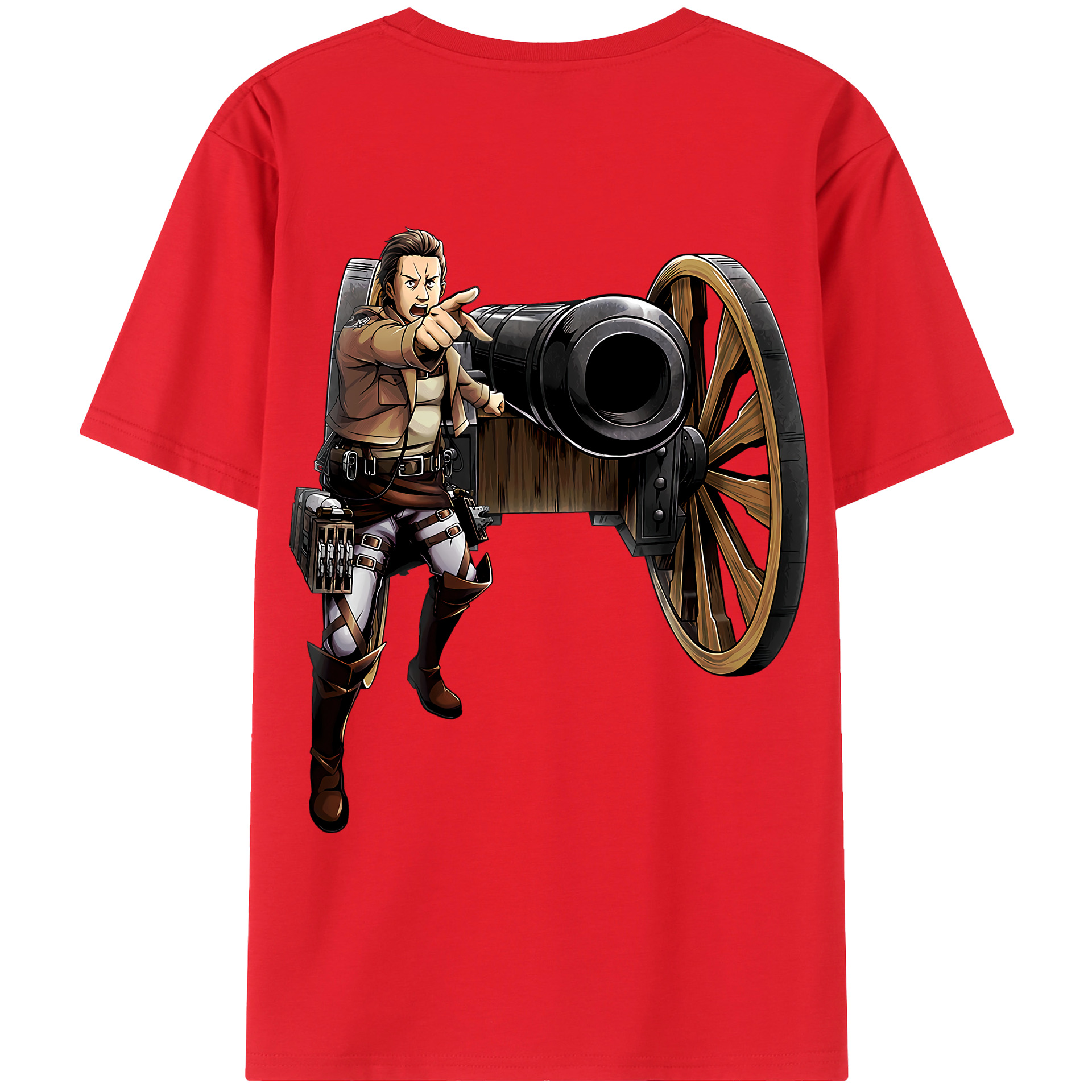 （画像用） 進撃の巨人 Attack on Titan 綿100％ メンズ半袖Tシャツ（バックプリント） 通気性