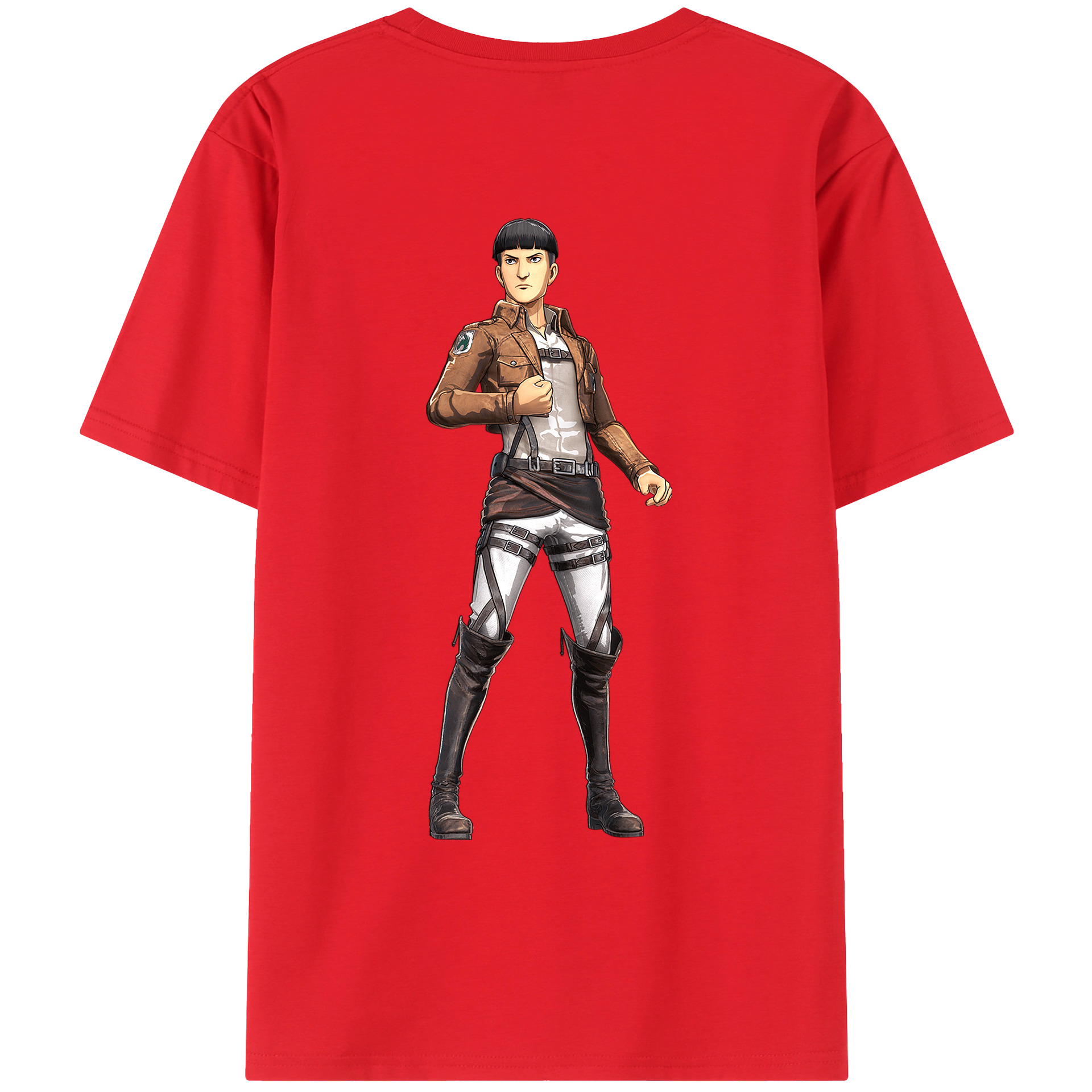 （画像用） 進撃の巨人 Attack on Titan 綿100％ メンズ半袖Tシャツ（バックプリント） 通気性