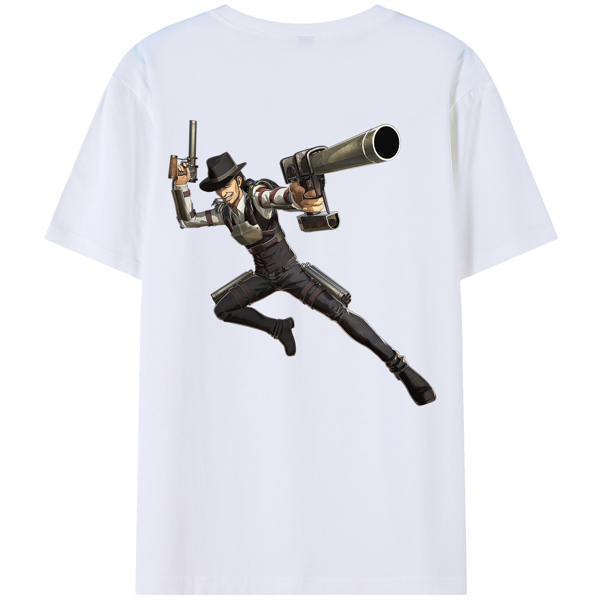 （画像用） 進撃の巨人 Attack on Titan 綿100％ メンズ半袖Tシャツ（バックプリント） 通気性