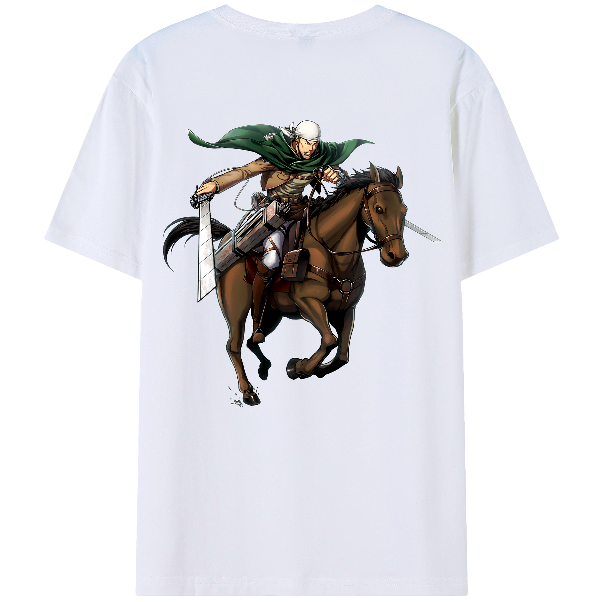 （画像用） 進撃の巨人 Attack on Titan 綿100％ メンズ半袖Tシャツ（バックプリント） 通気性