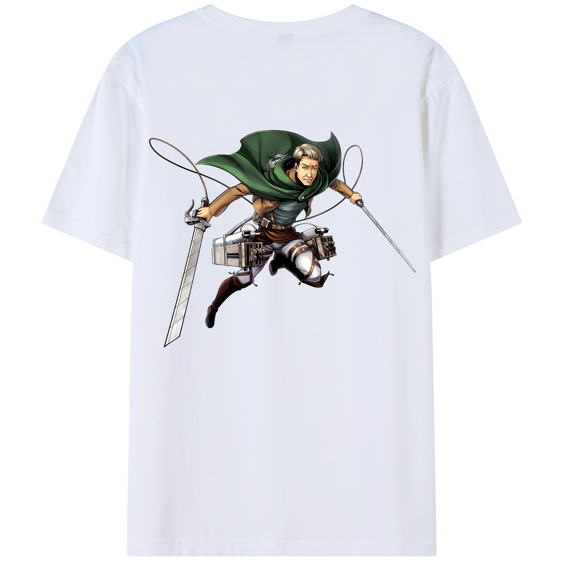 （画像用） 進撃の巨人 Attack on Titan 綿100％ メンズ半袖Tシャツ（バックプリント） 通気性