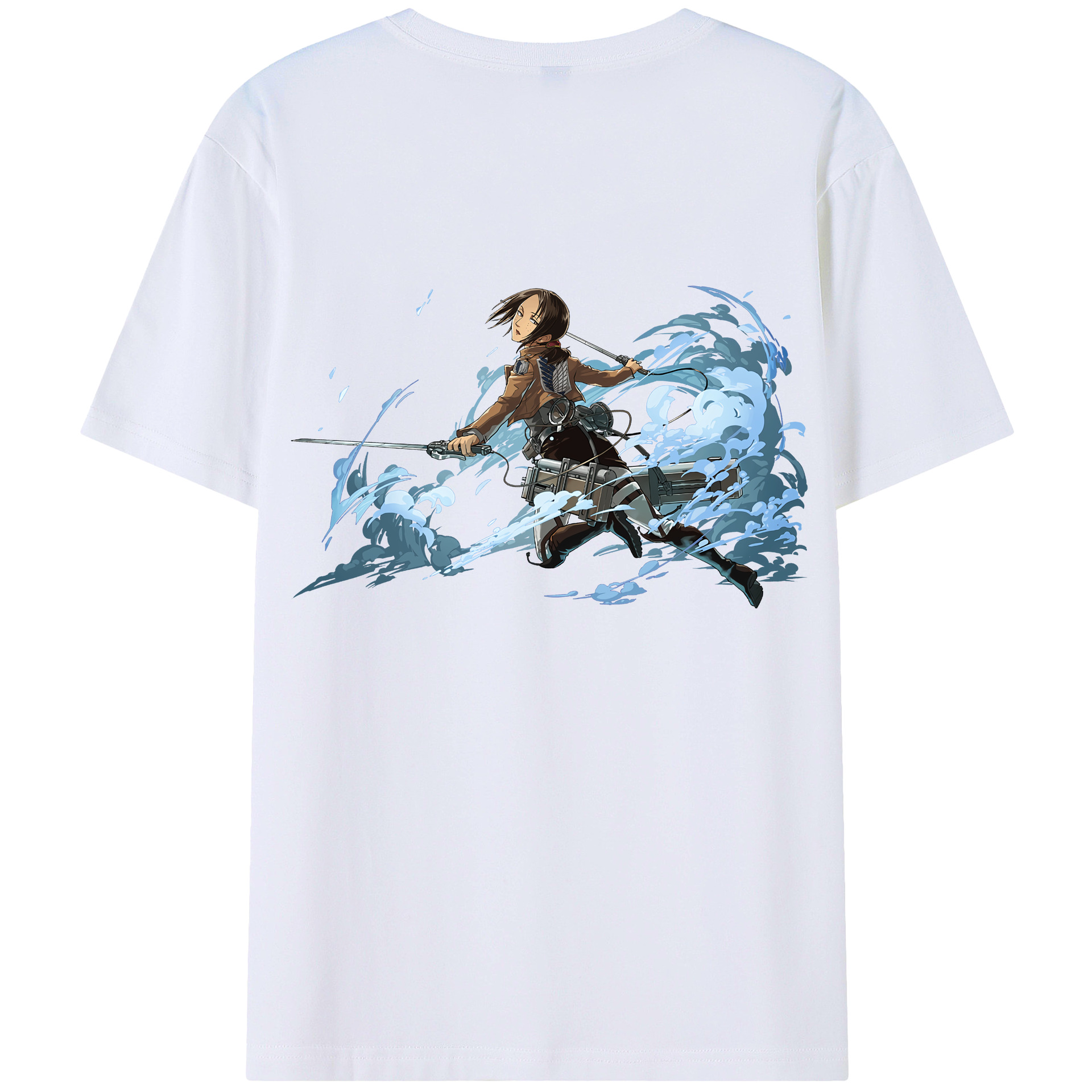 （画像用） 進撃の巨人 Attack on Titan 綿100％ メンズ半袖Tシャツ（バックプリント） 通気性
