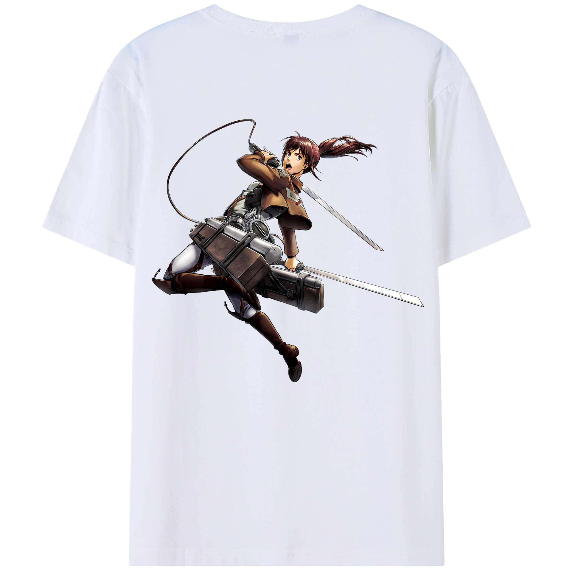 （画像用） 進撃の巨人 サシャ·ブラウス Attack on Titan Sasha Blaus 綿100％ メンズ半袖Tシャツ（バックプリント） 通気性