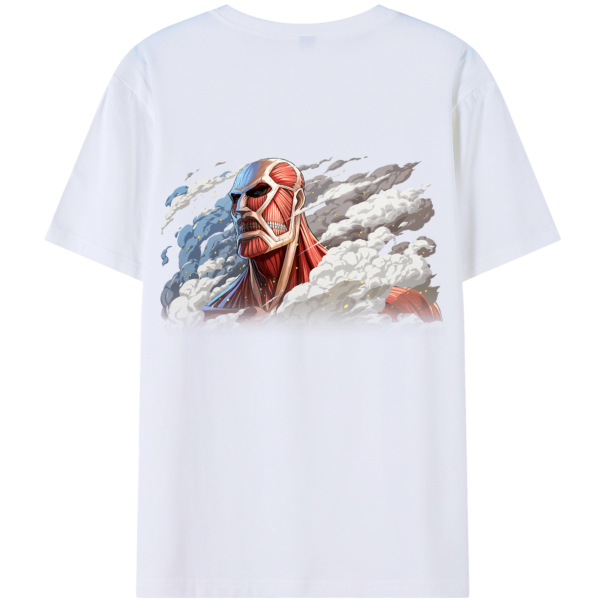 （画像用） 進撃の巨人 Attack on Titan 綿100％ メンズ半袖Tシャツ（バックプリント） 通気性