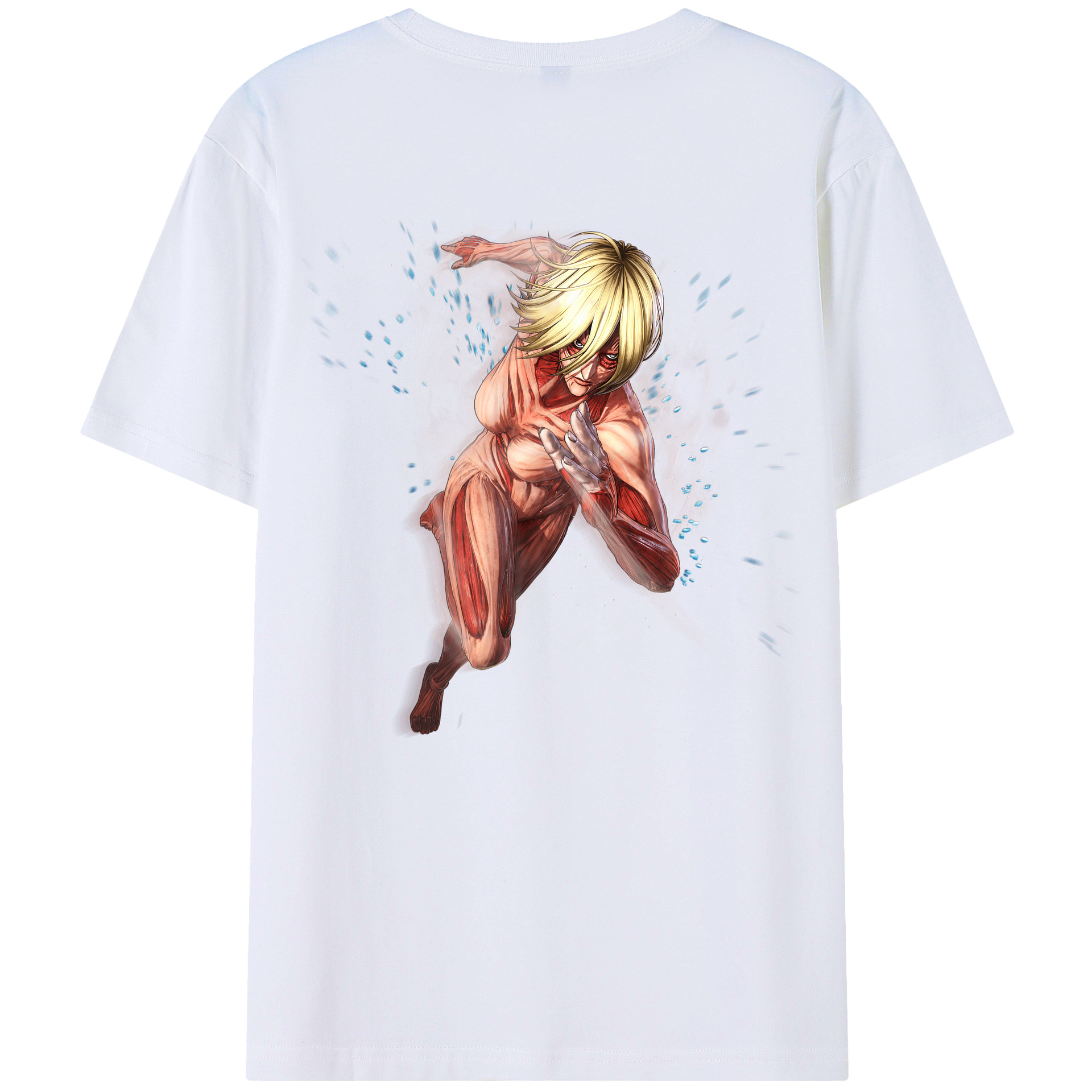 （画像用） 進撃の巨人 Attack on Titan 綿100％ メンズ半袖Tシャツ（バックプリント） 通気性
