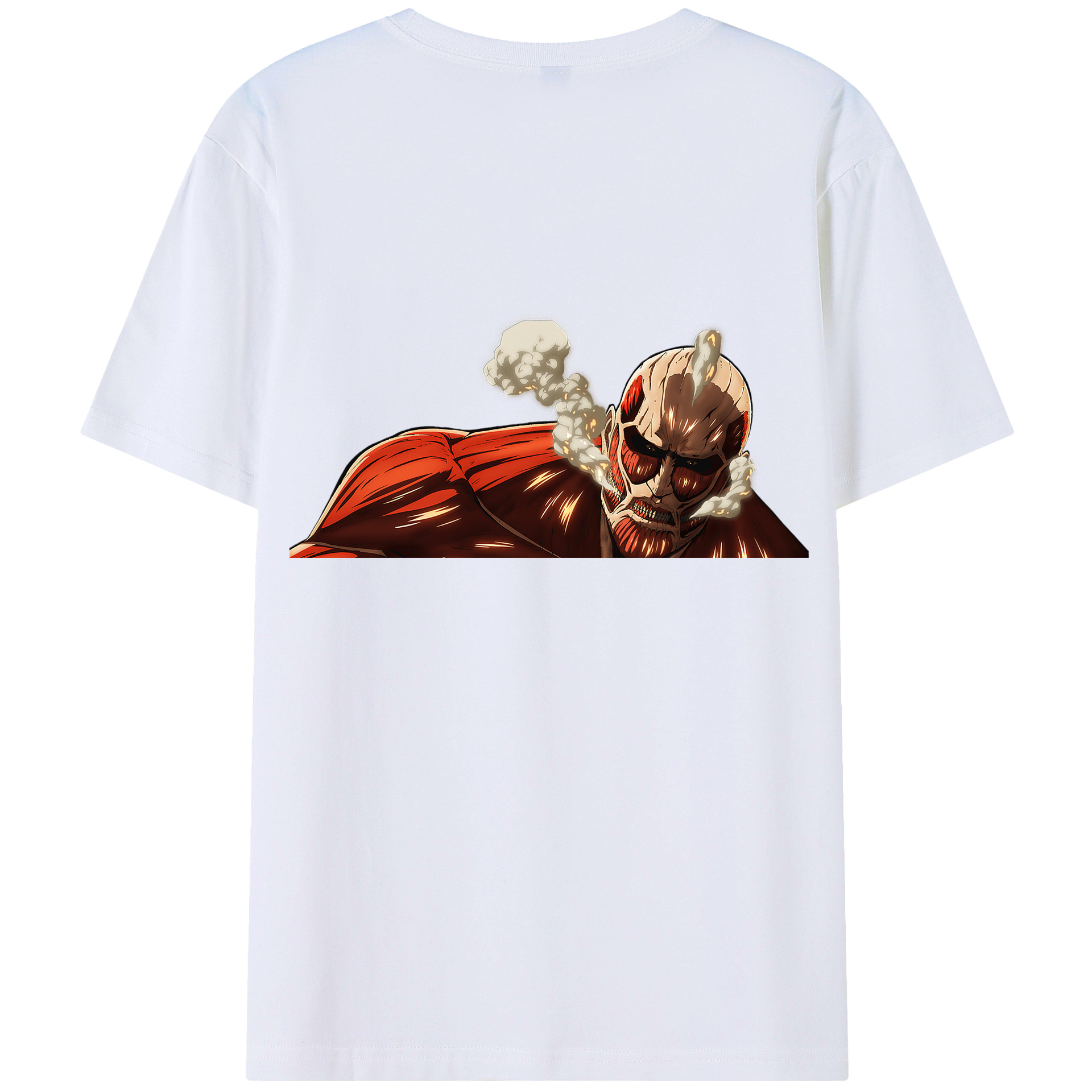 （画像用） 進撃の巨人 Attack on Titan 綿100％ メンズ半袖Tシャツ（バックプリント） 通気性