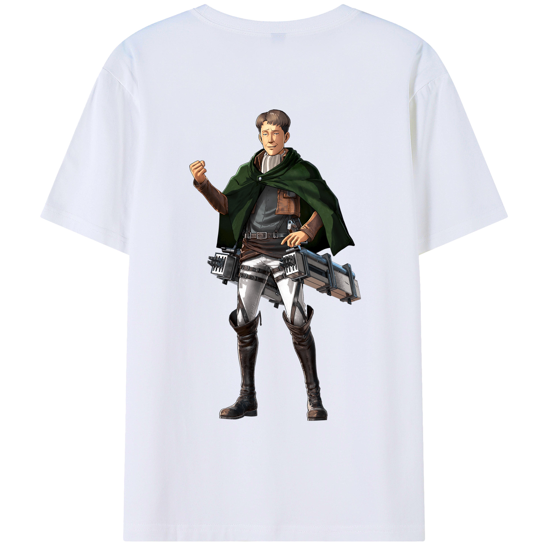 （画像用） 進撃の巨人 Attack on Titan 綿100％ メンズ半袖Tシャツ（バックプリント） 通気性