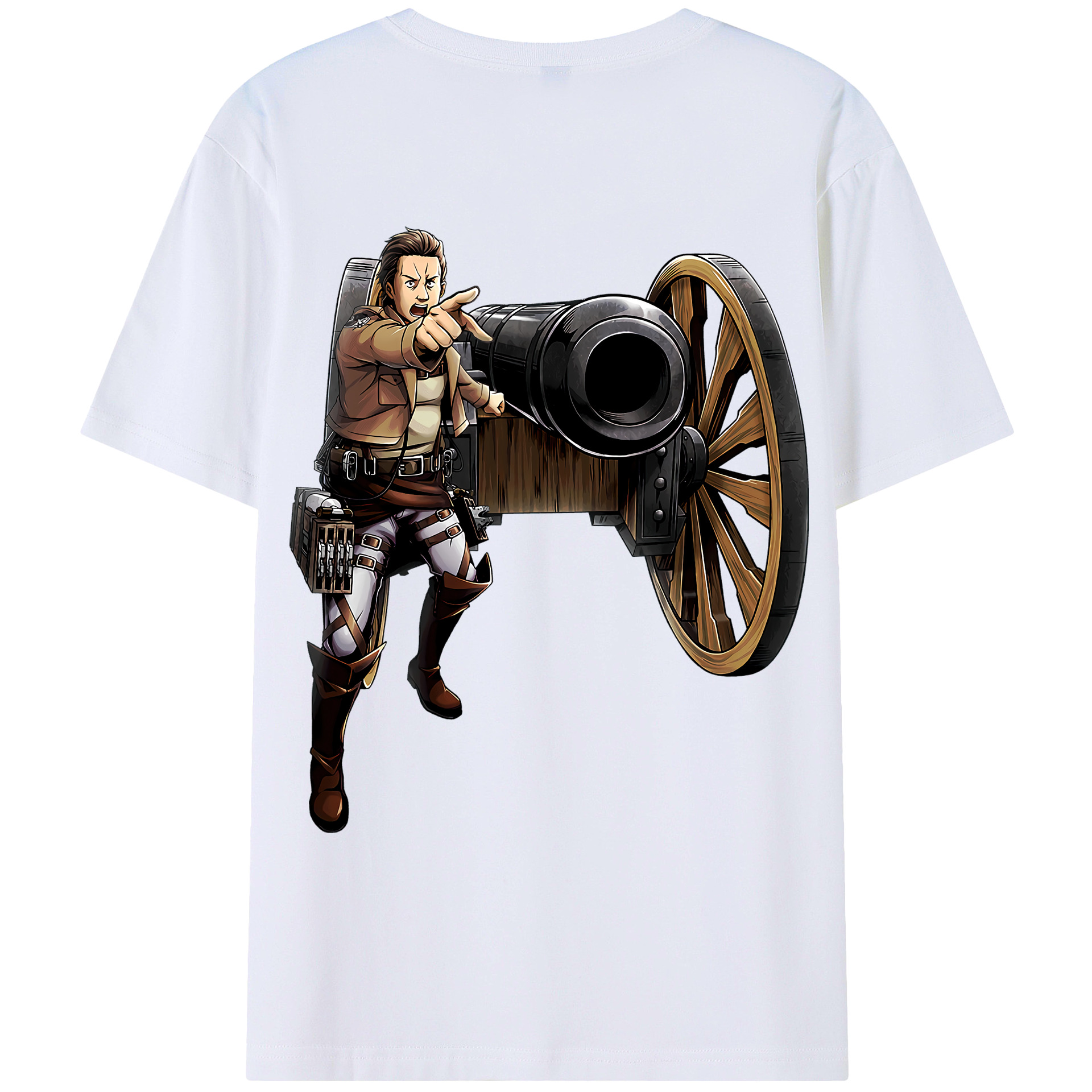（画像用） 進撃の巨人 Attack on Titan 綿100％ メンズ半袖Tシャツ（バックプリント） 通気性