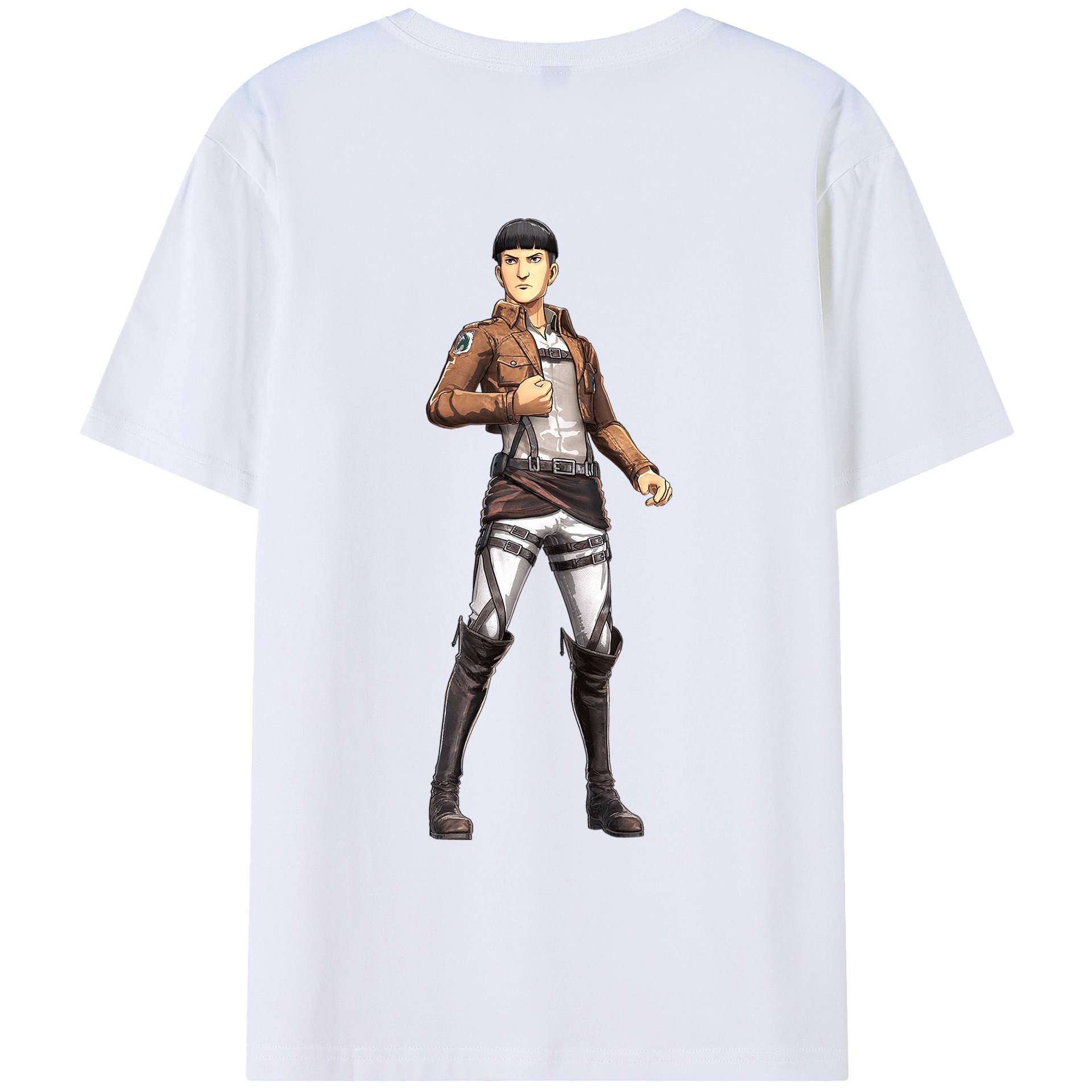 （画像用） 進撃の巨人 Attack on Titan 綿100％ メンズ半袖Tシャツ（バックプリント） 通気性