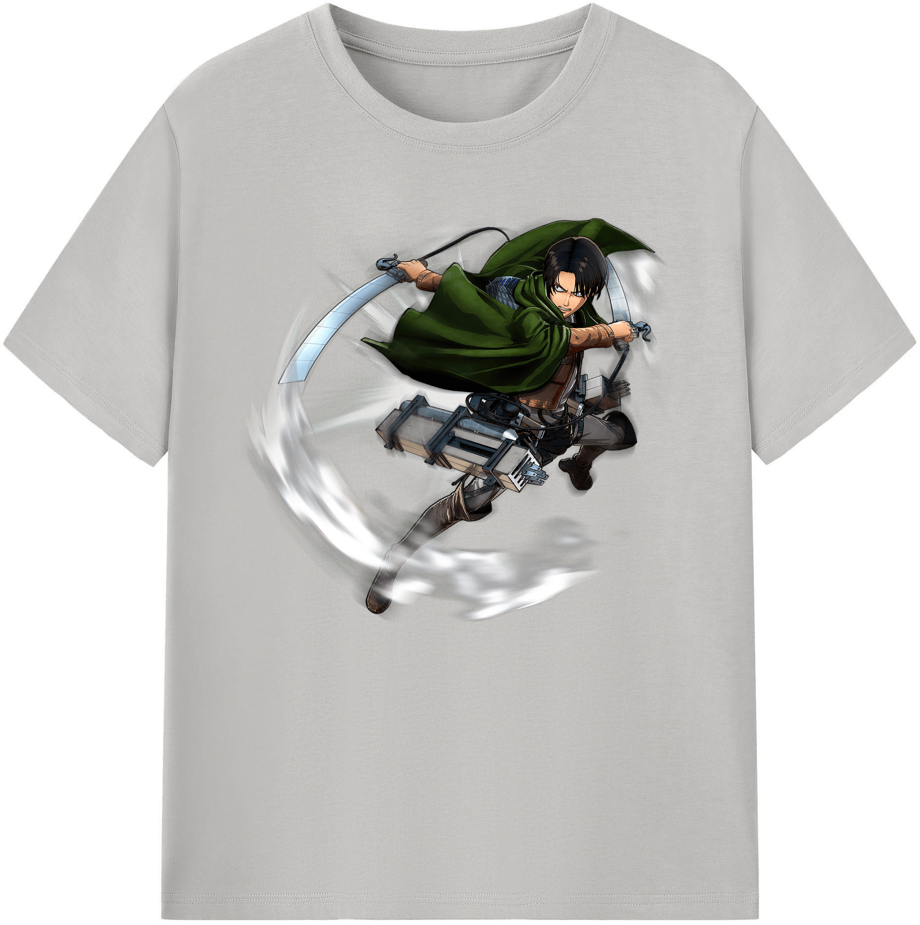 （画像用） 進撃の巨人 リヴァイ·アッカーマン Attack on Titan Levi Ackerman 綿100％ メンズ半袖Tシャツ｜肌触りやわらか＆通気性