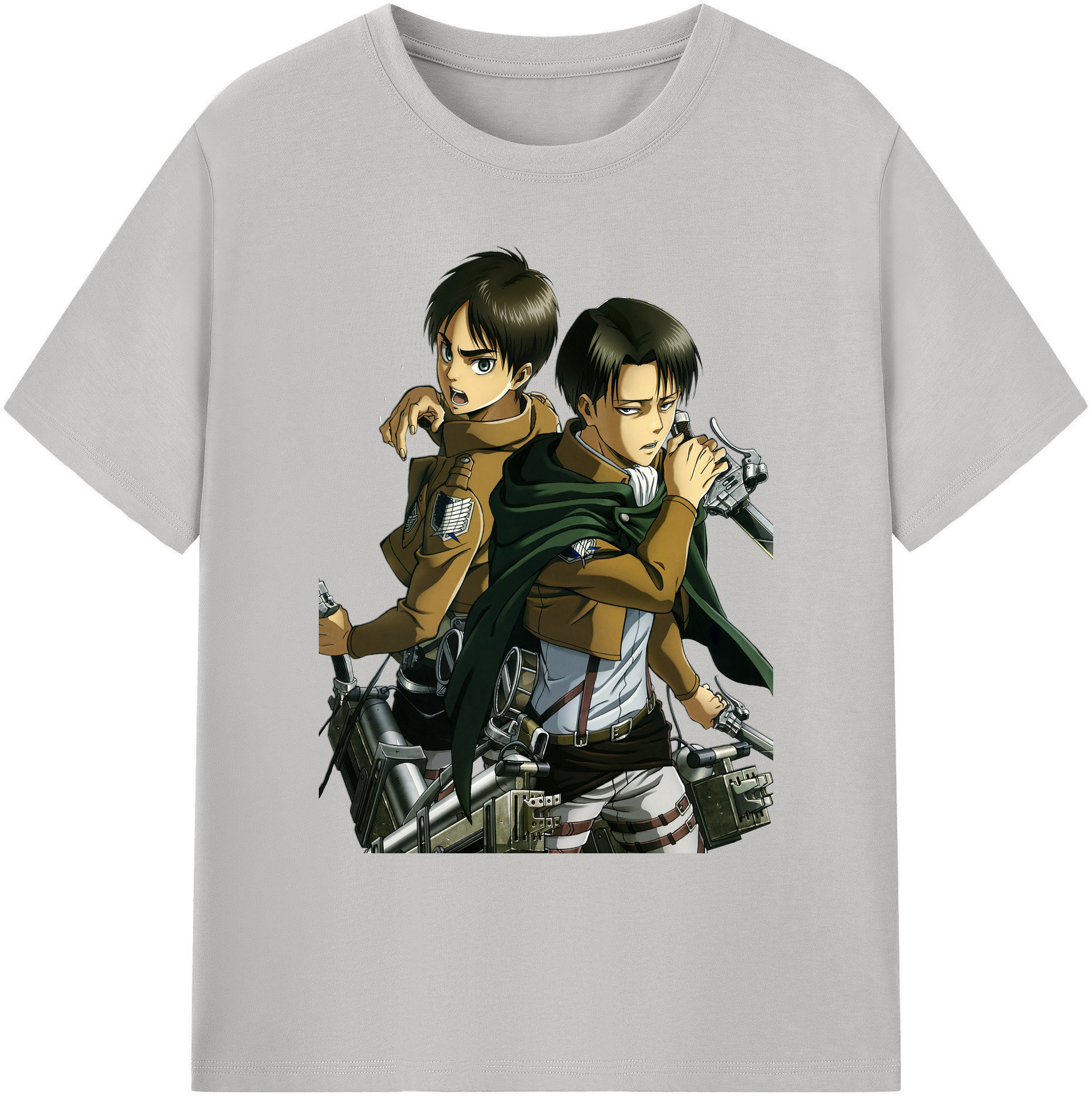 （画像用） 進撃の巨人 リヴァイ·アッカーマン Attack on Titan Levi Ackerman 綿100％ メンズ半袖Tシャツ｜肌触りやわらか＆通気性