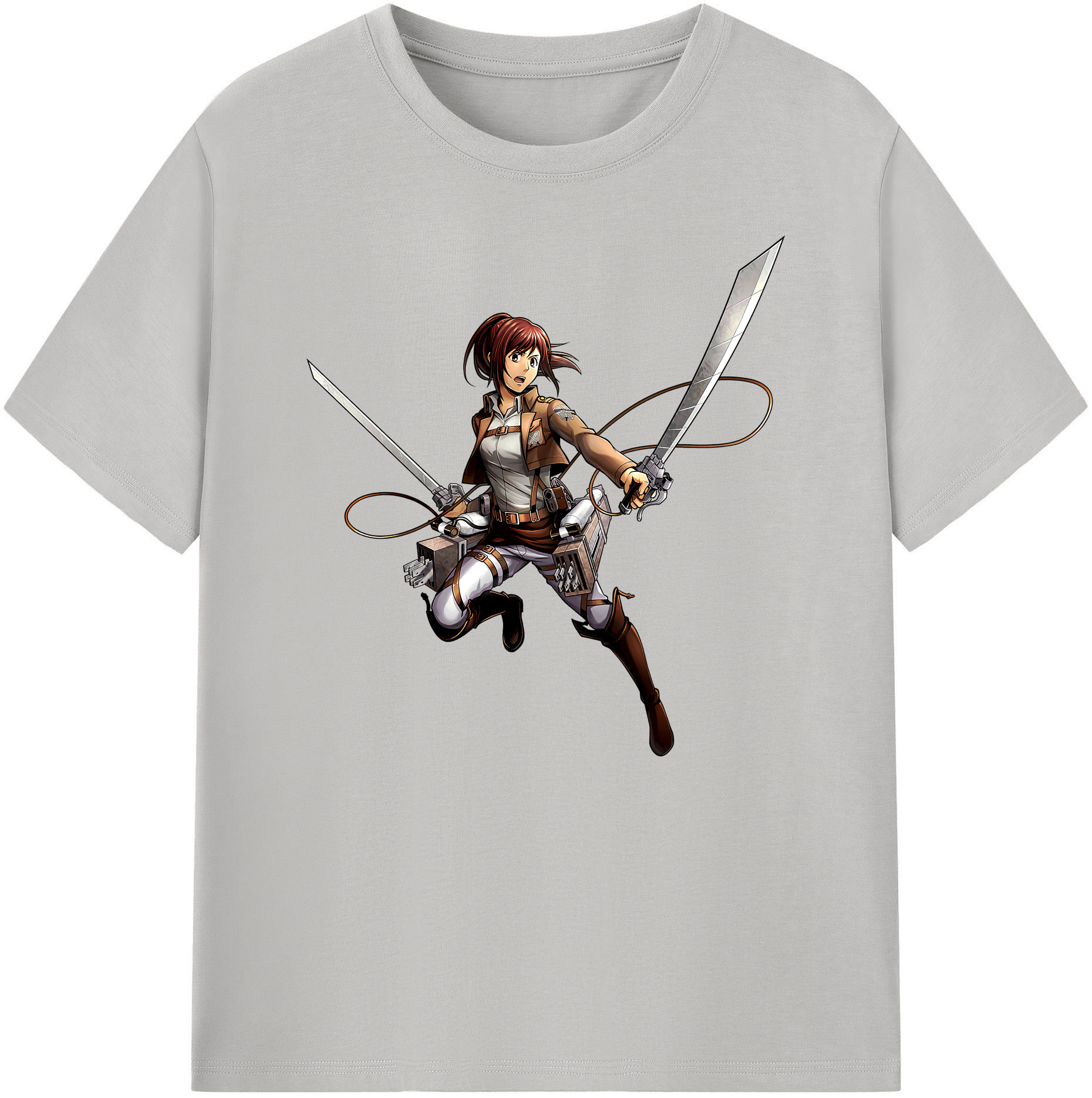 （画像用） 進撃の巨人 サシャ·ブラウス Attack on Titan Sasha Blaus 綿100％ メンズ半袖Tシャツ｜肌触りやわらか＆通気性