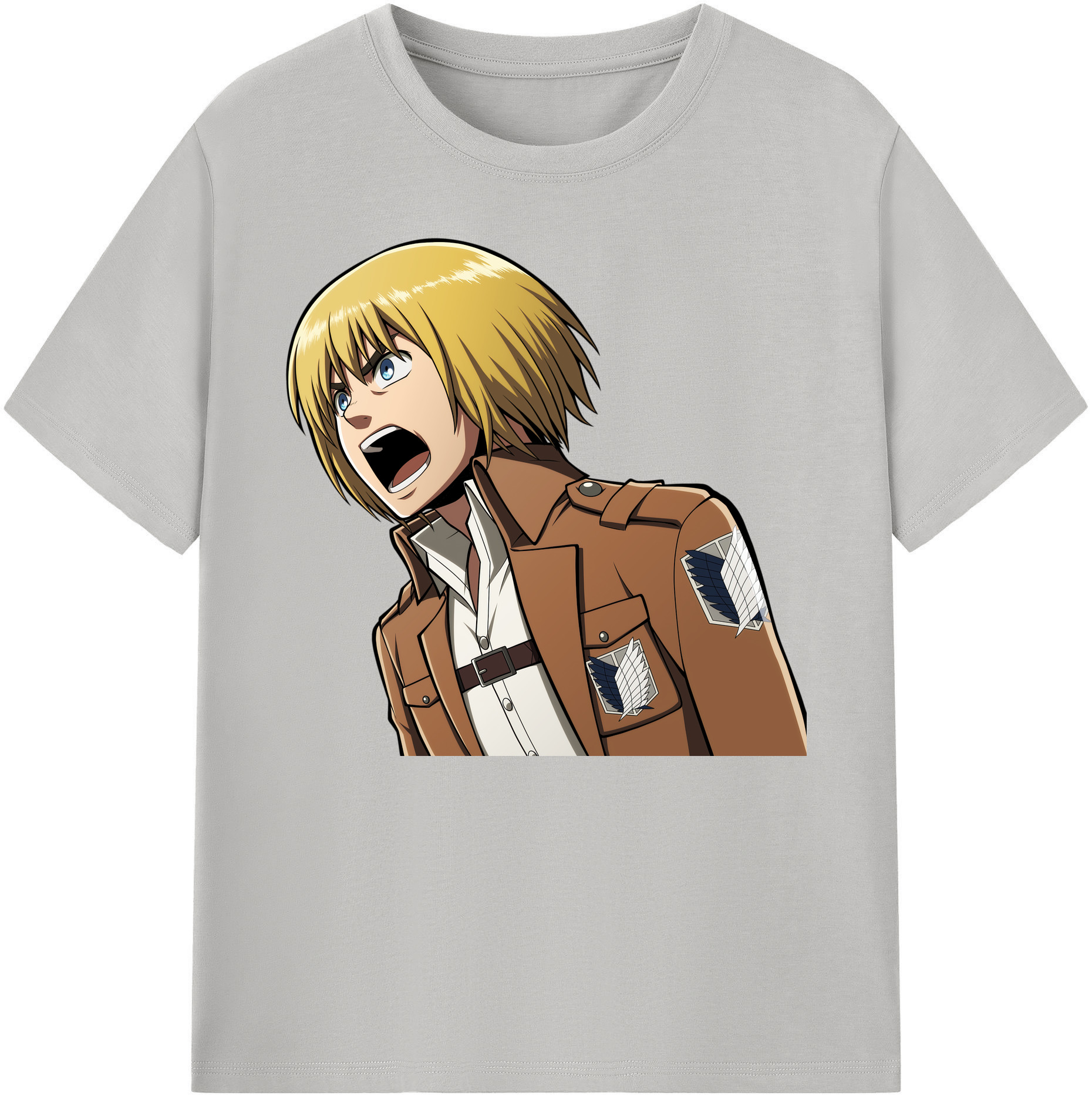 （画像用） 進撃の巨人 アルミン·アルレルト Attack on Titan Armin Arlert 綿100％ メンズ半袖Tシャツ｜肌触りやわらか＆通気性