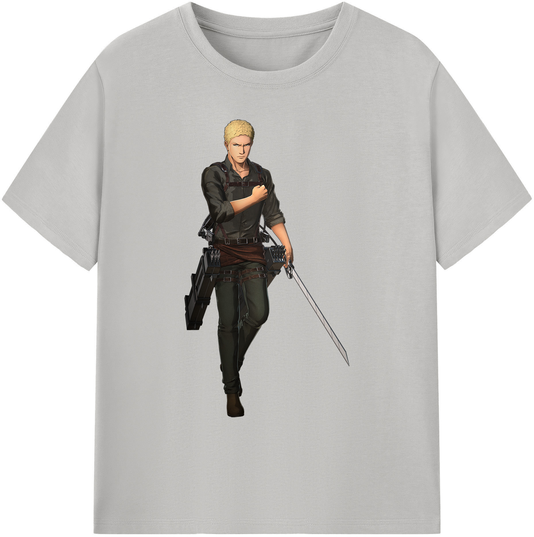 （画像用） 進撃の巨人 ライナー・ブラウン Attack on Titan Reiner Braun 綿100％ メンズ半袖Tシャツ｜肌触りやわらか＆通気性