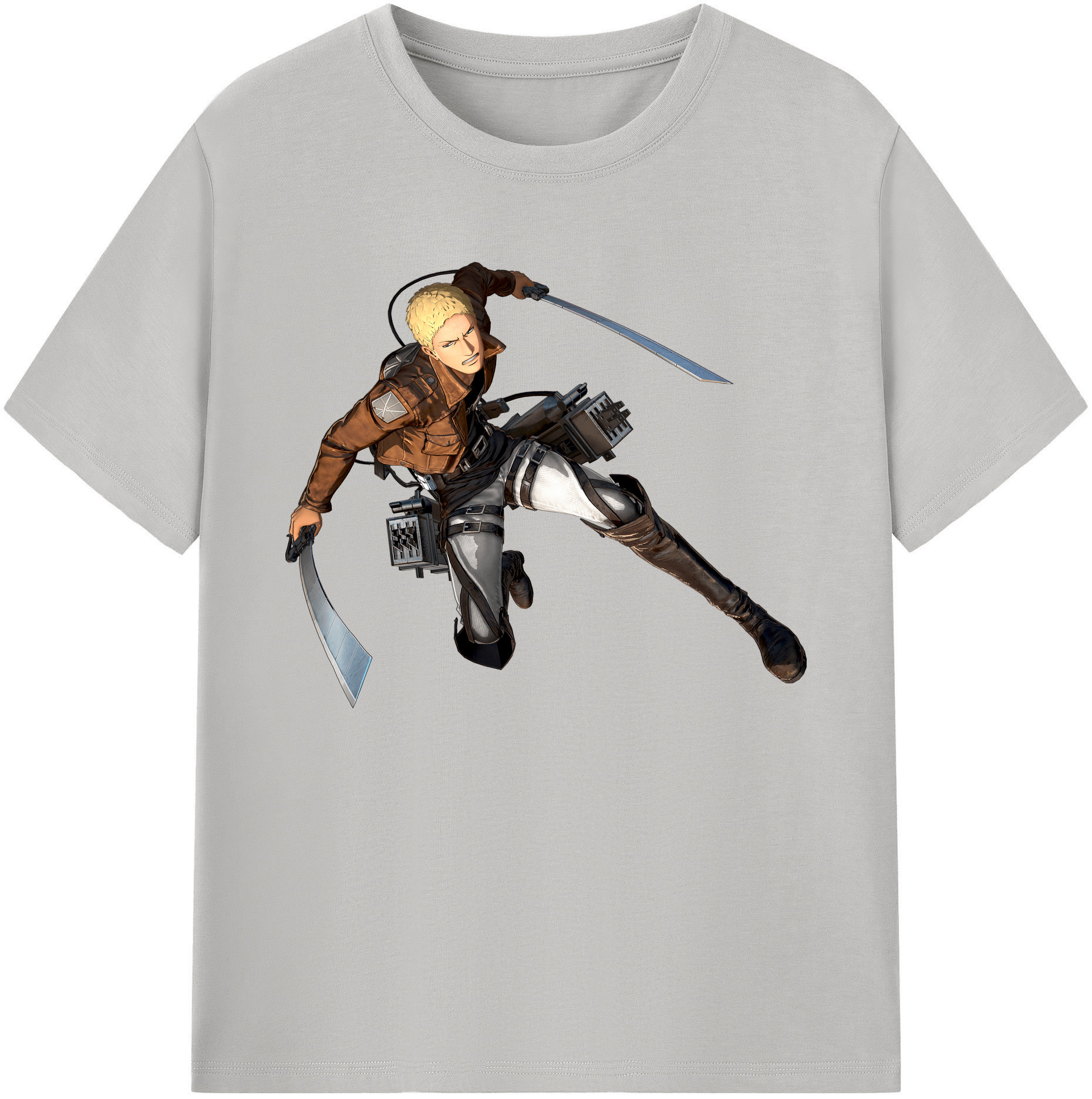 （画像用） 進撃の巨人 ライナー・ブラウン Attack on Titan Reiner Braun 綿100％ メンズ半袖Tシャツ｜肌触りやわらか＆通気性