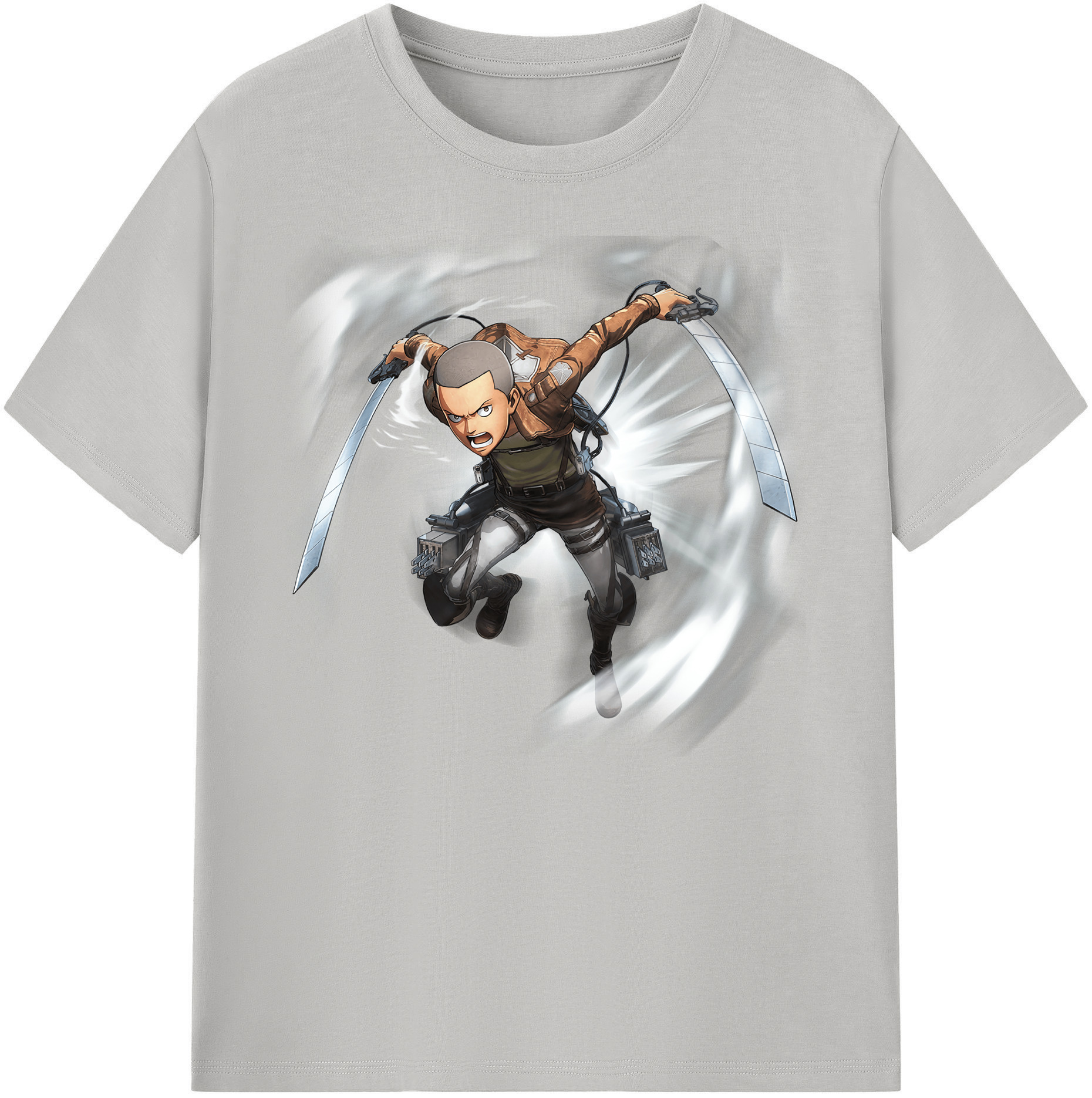 （画像用） 進撃の巨人 コニー·スプリンガー Attack on Titan Connie Springer 綿100％ メンズ半袖Tシャツ｜肌触りやわらか＆通気性