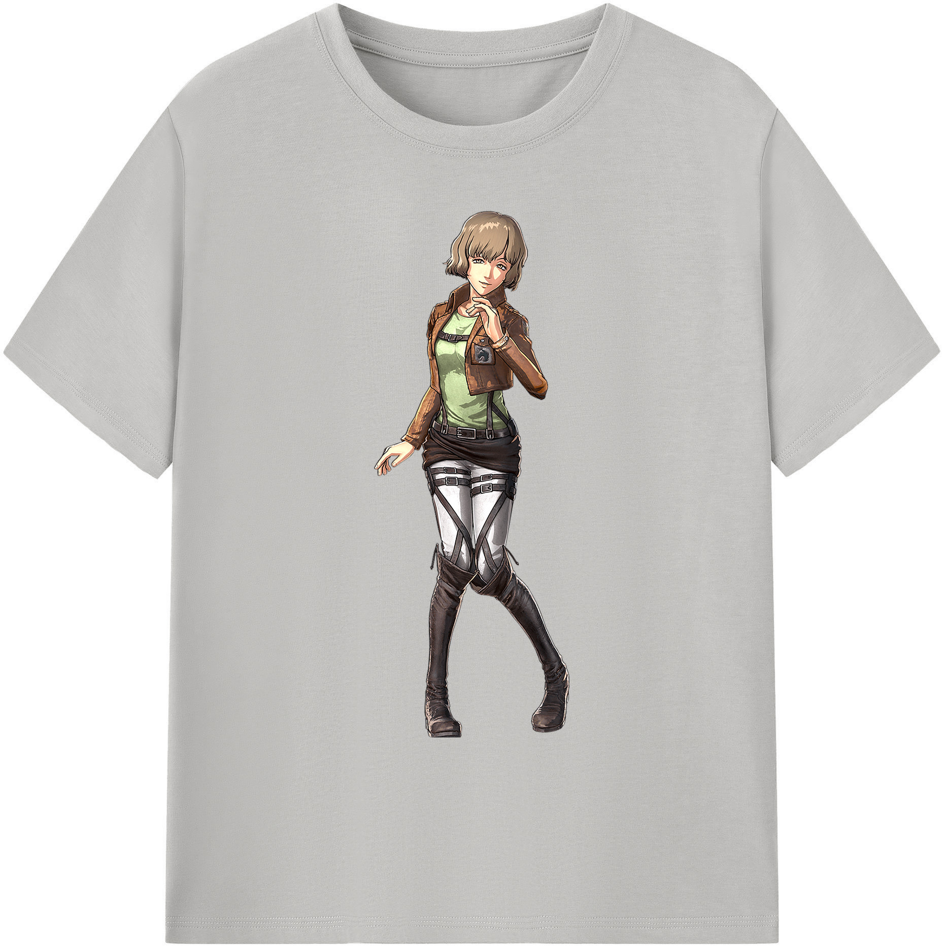 （画像用） 進撃の巨人 ヒツチ Attack on Titan Hitch 綿100％ メンズ半袖Tシャツ｜肌触りやわらか＆通気性