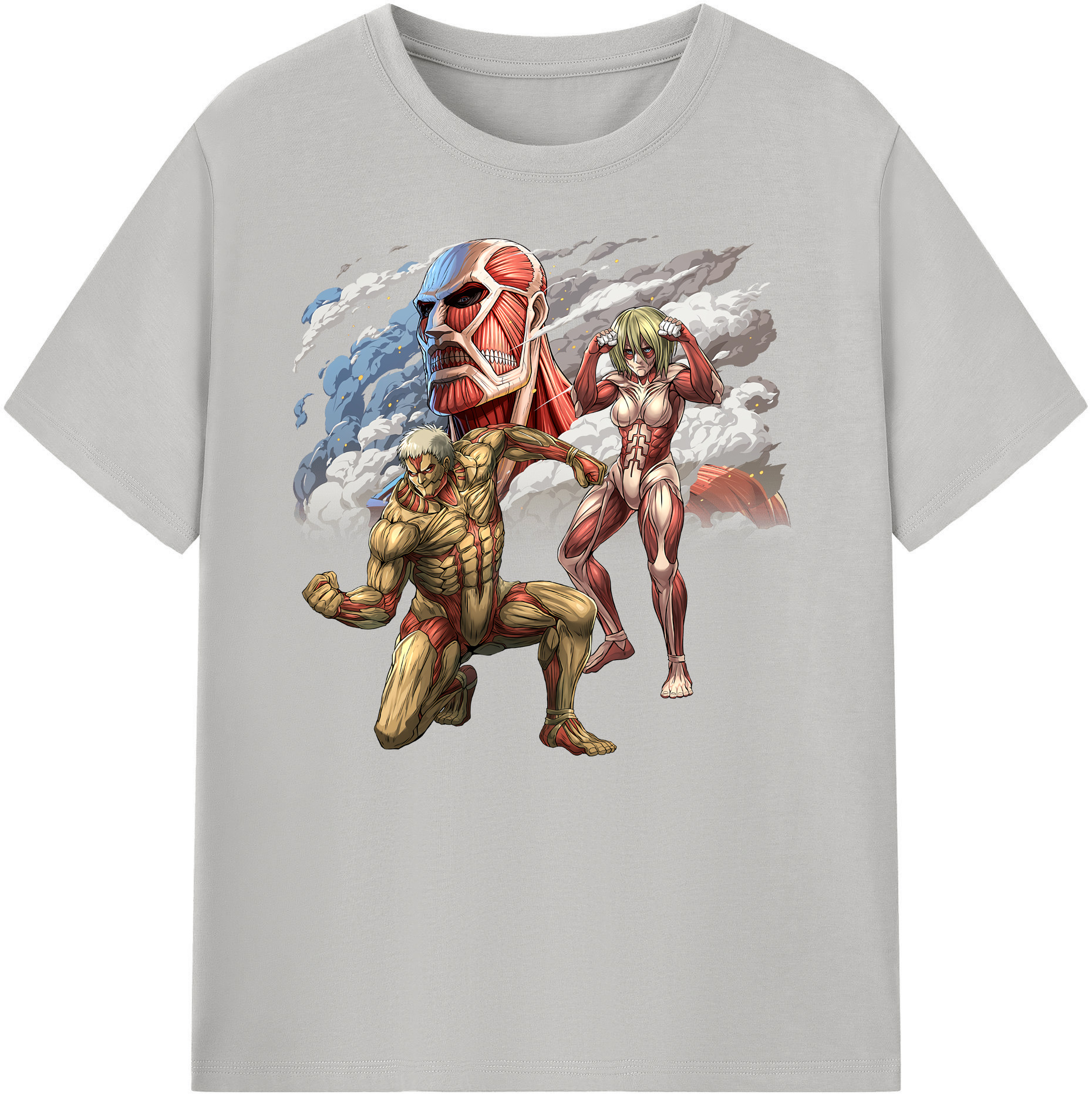 （画像用） 進撃の巨人 Attack on Titan 綿100％ メンズ半袖Tシャツ｜肌触りやわらか＆通気性
