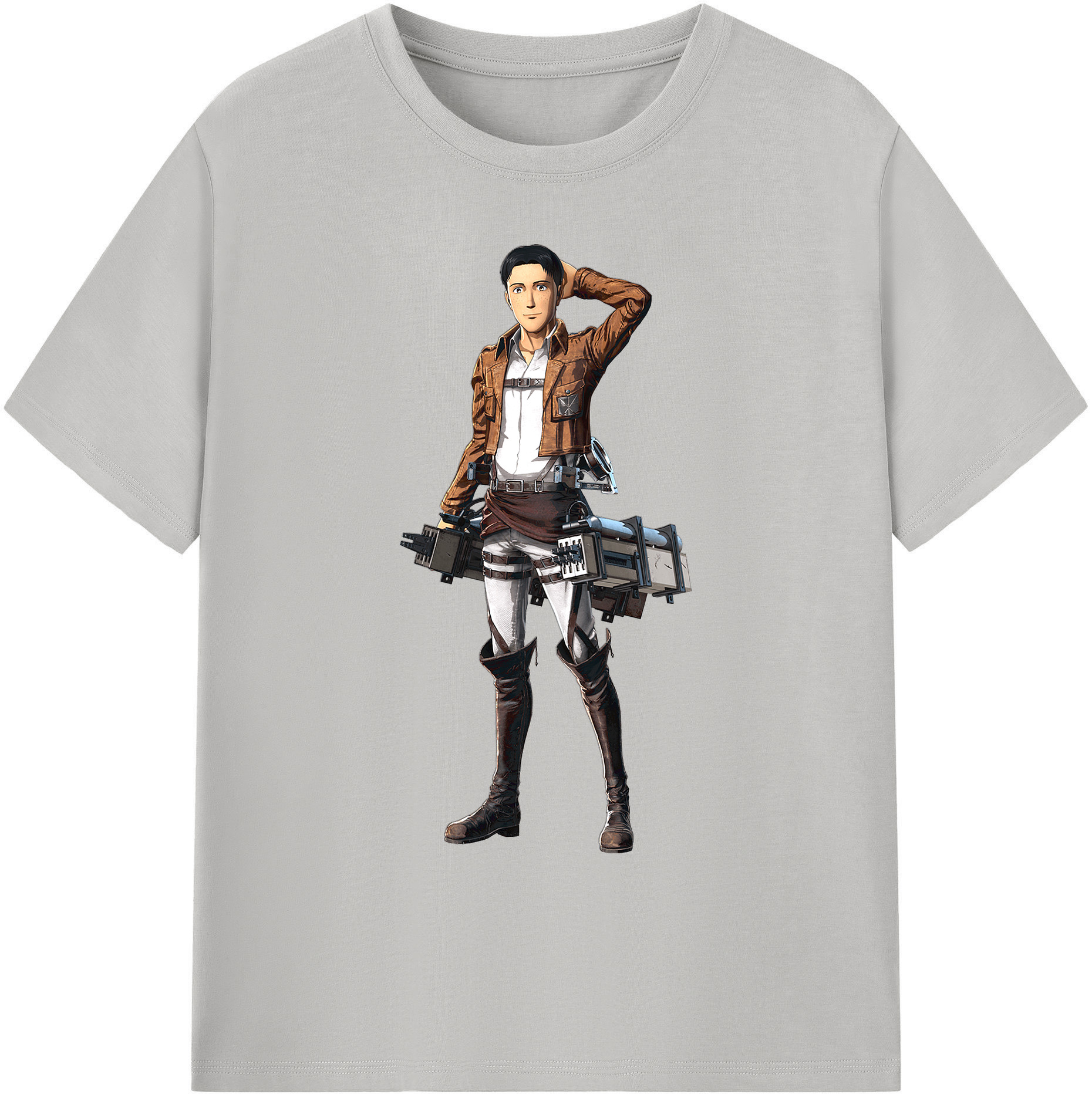 （画像用） 進撃の巨人 Attack on Titan 綿100％ メンズ半袖Tシャツ｜肌触りやわらか＆通気性