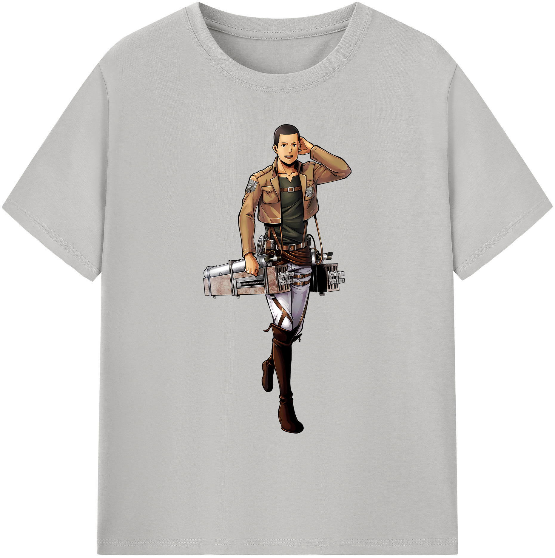 （画像用） 進撃の巨人 Attack on Titan 綿100％ メンズ半袖Tシャツ｜肌触りやわらか＆通気性