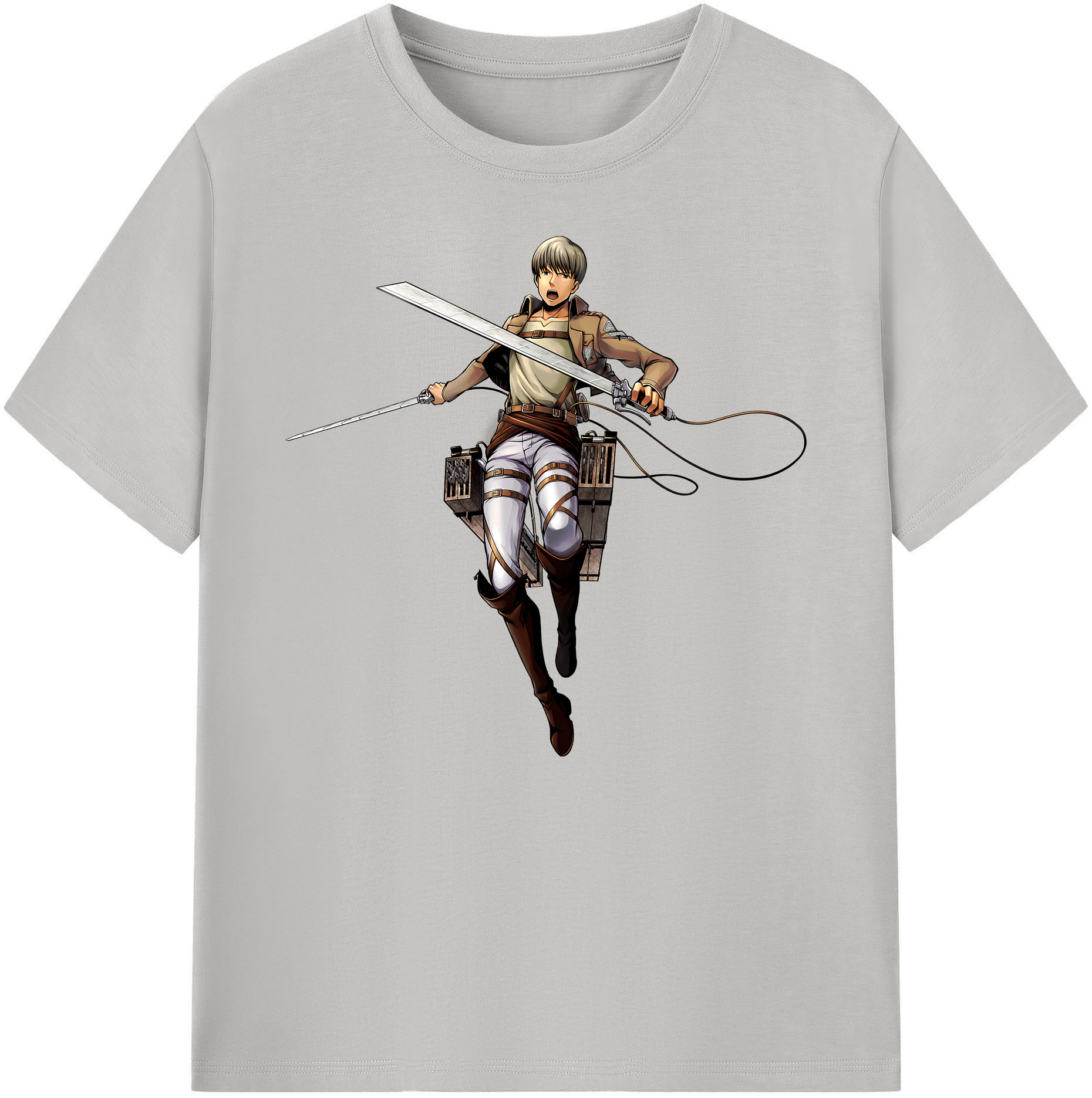（画像用） 進撃の巨人 Attack on Titan 綿100％ メンズ半袖Tシャツ｜肌触りやわらか＆通気性