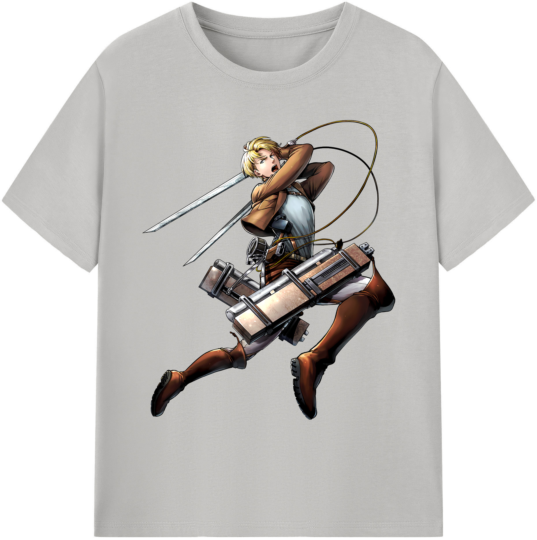 （画像用） 進撃の巨人 Attack on Titan 綿100％ メンズ半袖Tシャツ｜肌触りやわらか＆通気性