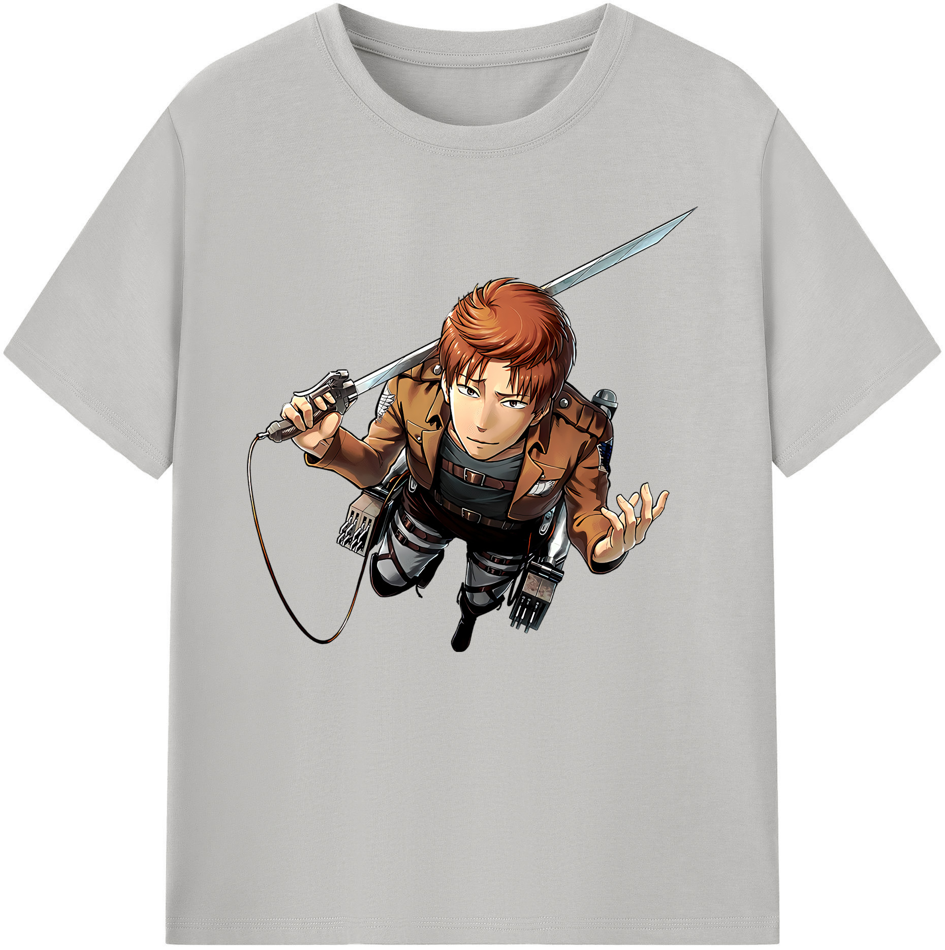 （画像用） 進撃の巨人 Attack on Titan 綿100％ メンズ半袖Tシャツ｜肌触りやわらか＆通気性