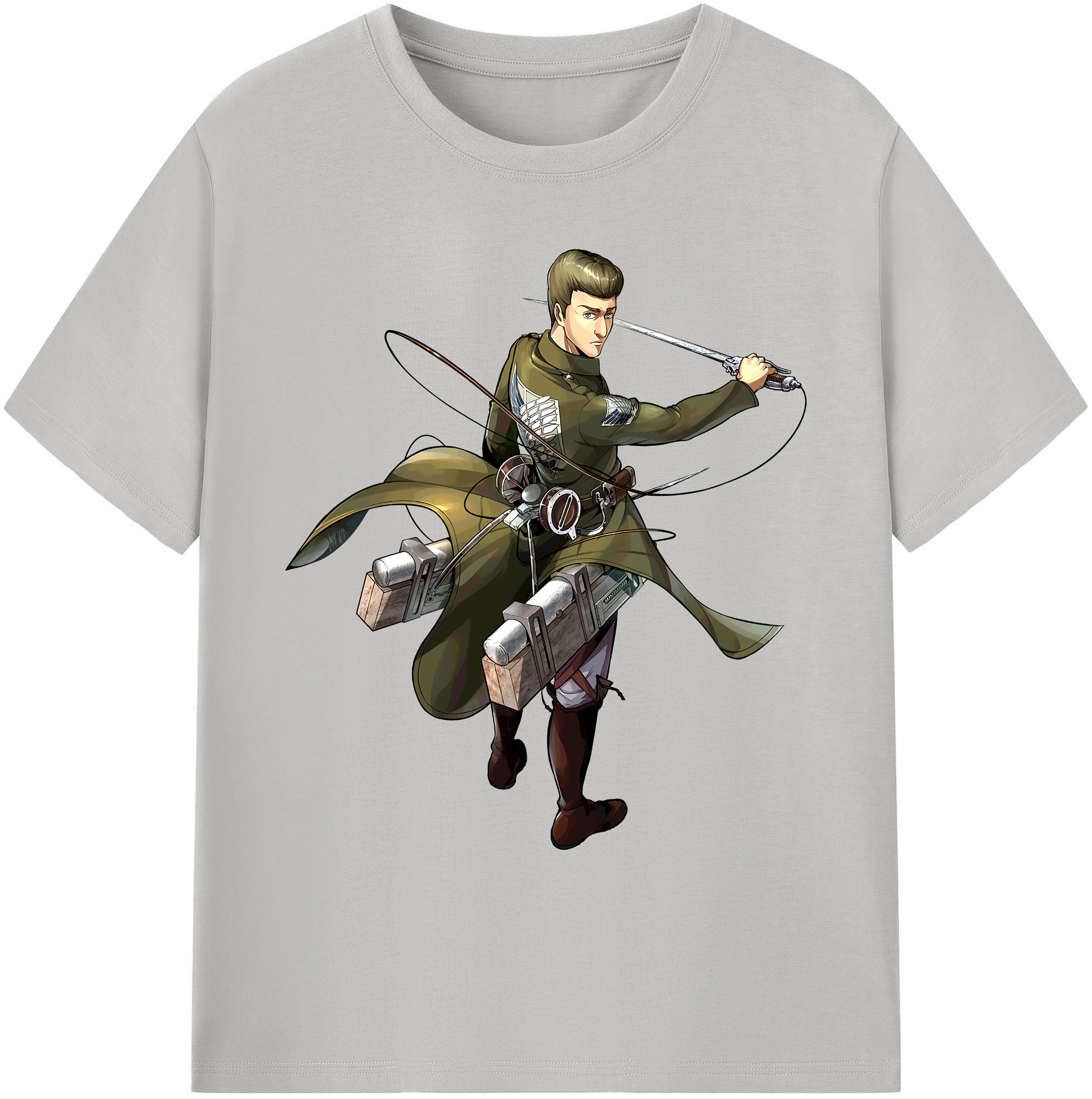 （画像用） 進撃の巨人 Attack on Titan 綿100％ メンズ半袖Tシャツ｜肌触りやわらか＆通気性