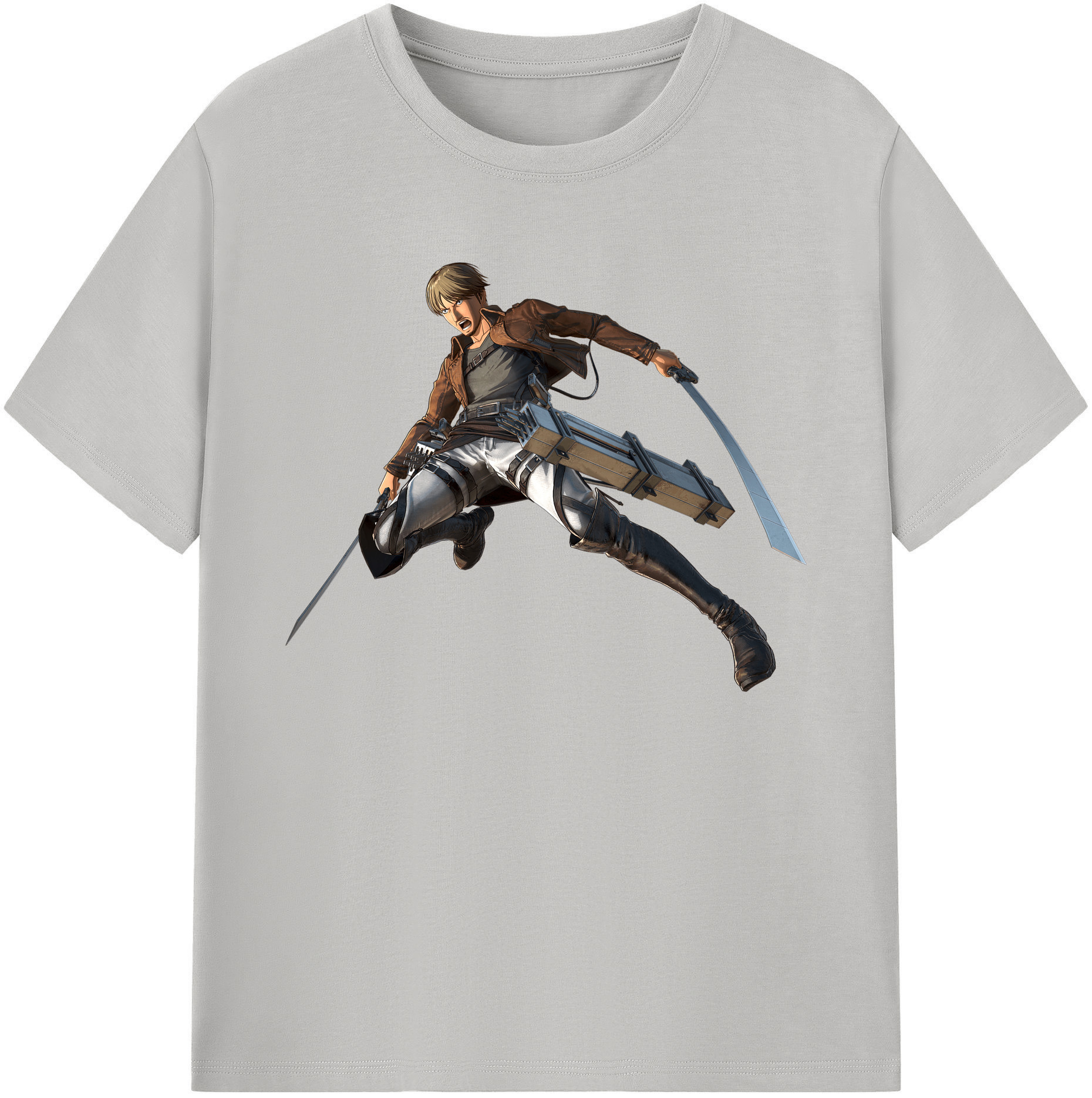 （画像用） 進撃の巨人 Attack on Titan 綿100％ メンズ半袖Tシャツ｜肌触りやわらか＆通気性