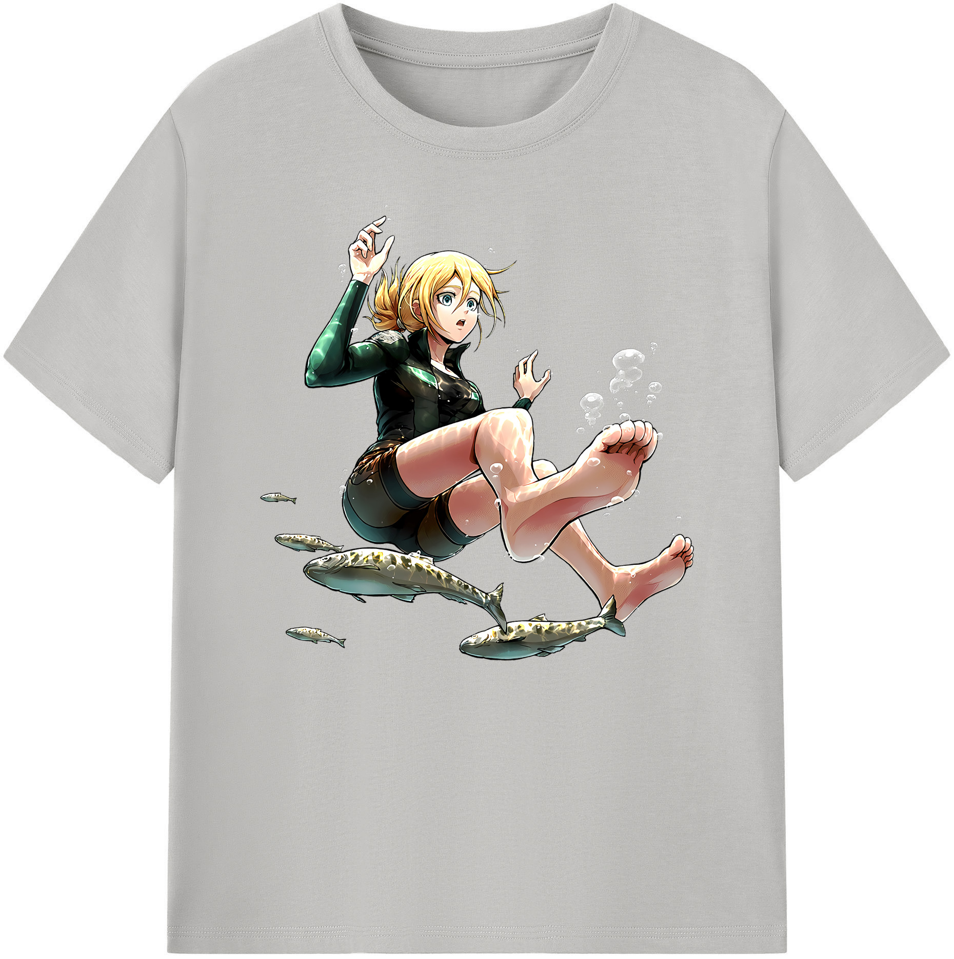 （画像用） 進撃の巨人 クリスタ·レンズ Attack on Titan Christa Lenz 綿100％ メンズ半袖Tシャツ｜肌触りやわらか＆通気性