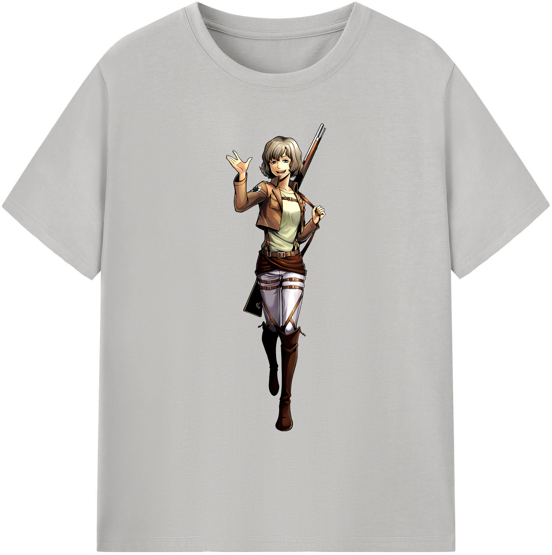（画像用） 進撃の巨人 ヒツチ Attack on Titan Hitch 綿100％ メンズ半袖Tシャツ｜肌触りやわらか＆通気性