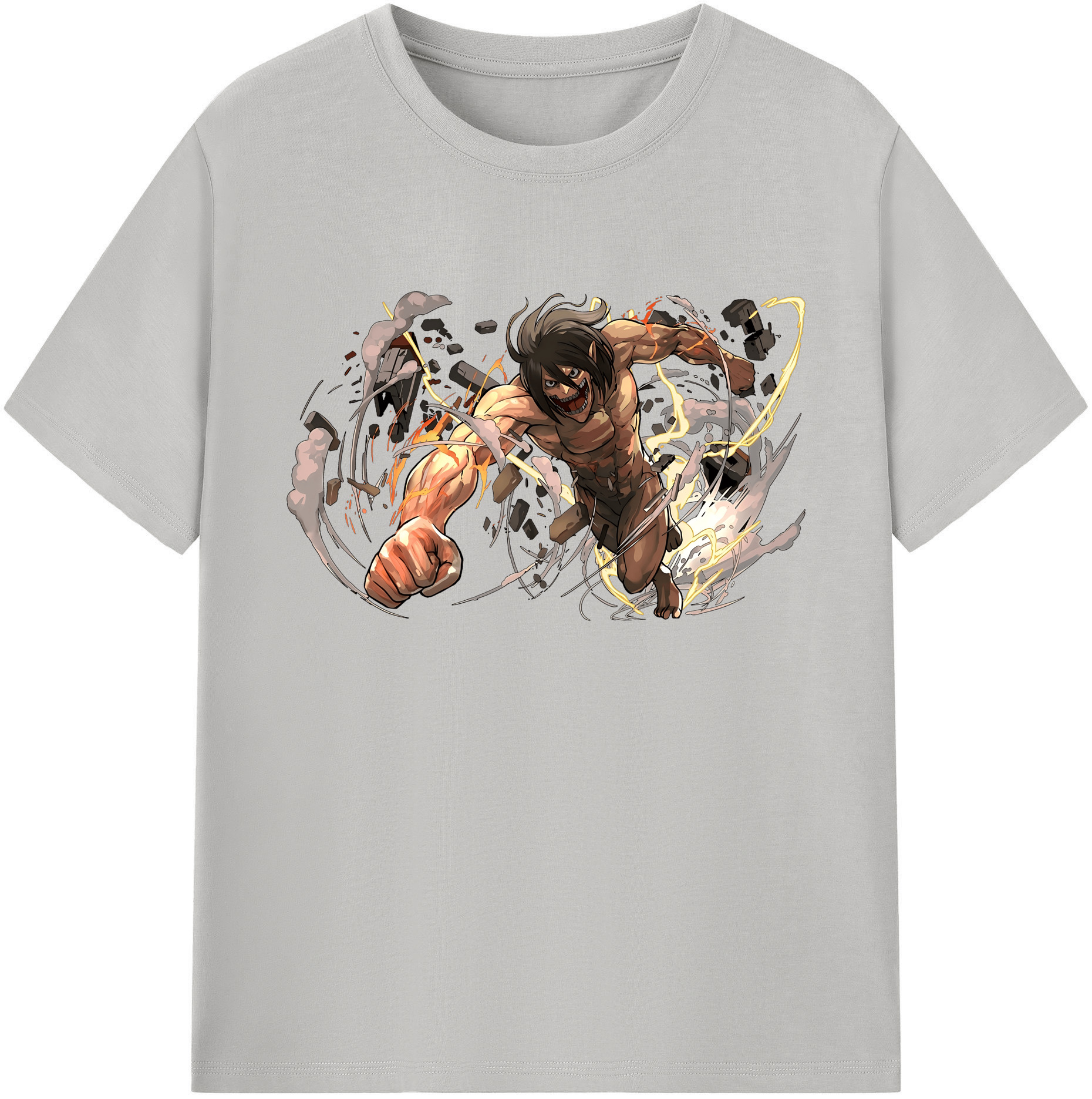 （画像用） 進撃の巨人 Attack on Titan 綿100％ メンズ半袖Tシャツ｜肌触りやわらか＆通気性