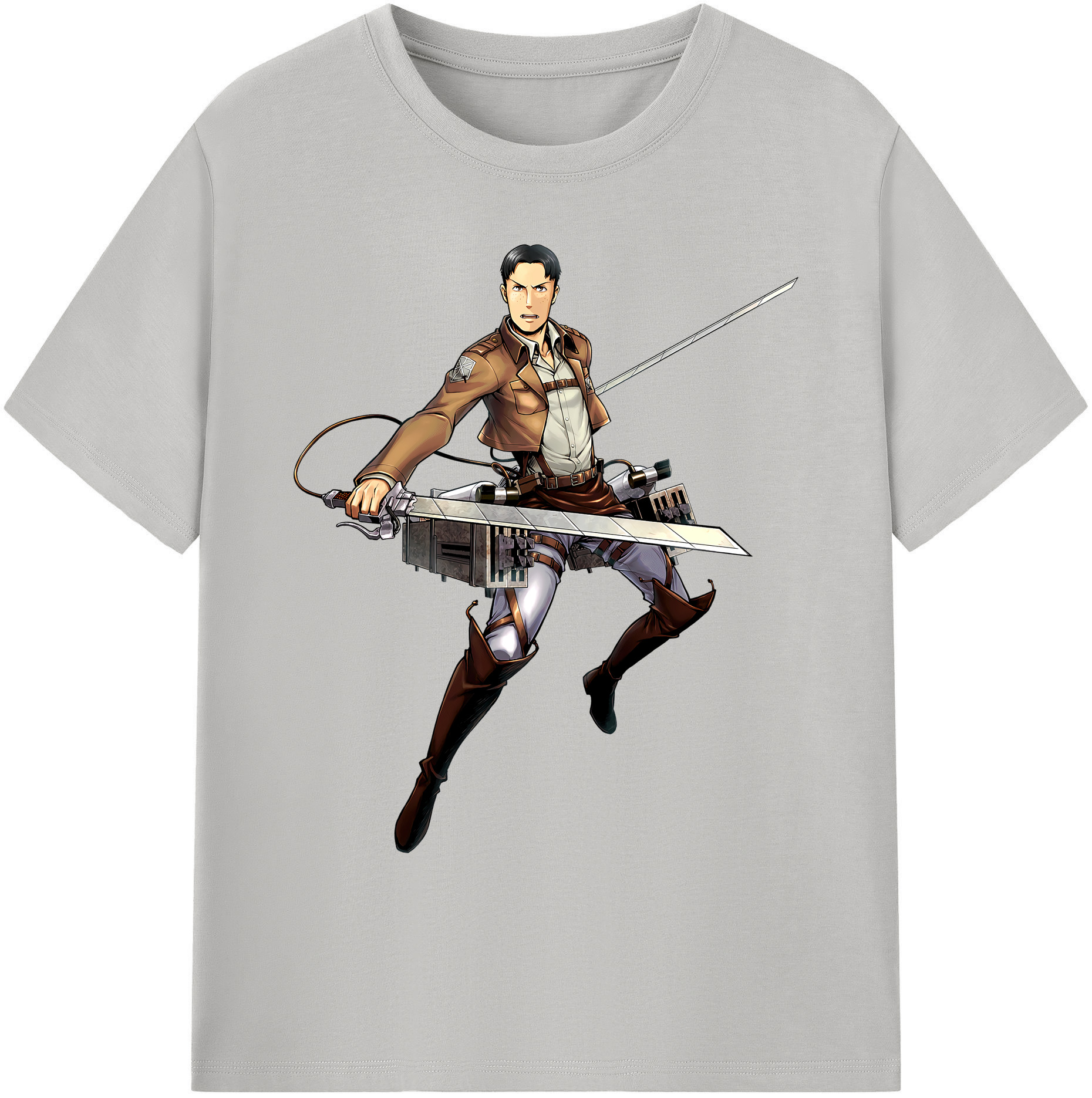 （画像用） 進撃の巨人 Attack on Titan 綿100％ メンズ半袖Tシャツ｜肌触りやわらか＆通気性