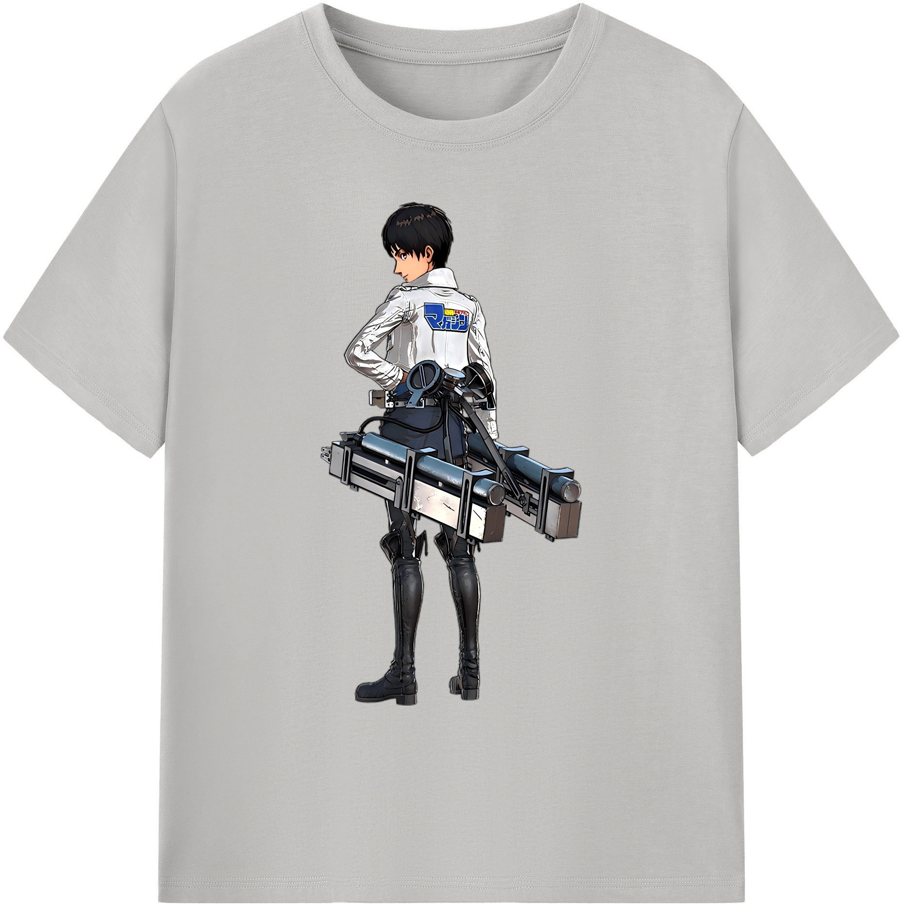 （画像用） 進撃の巨人 エレン･イェーガー Attack on Titan Eren Jäger 綿100％ メンズ半袖Tシャツ｜肌触りやわらか＆通気性