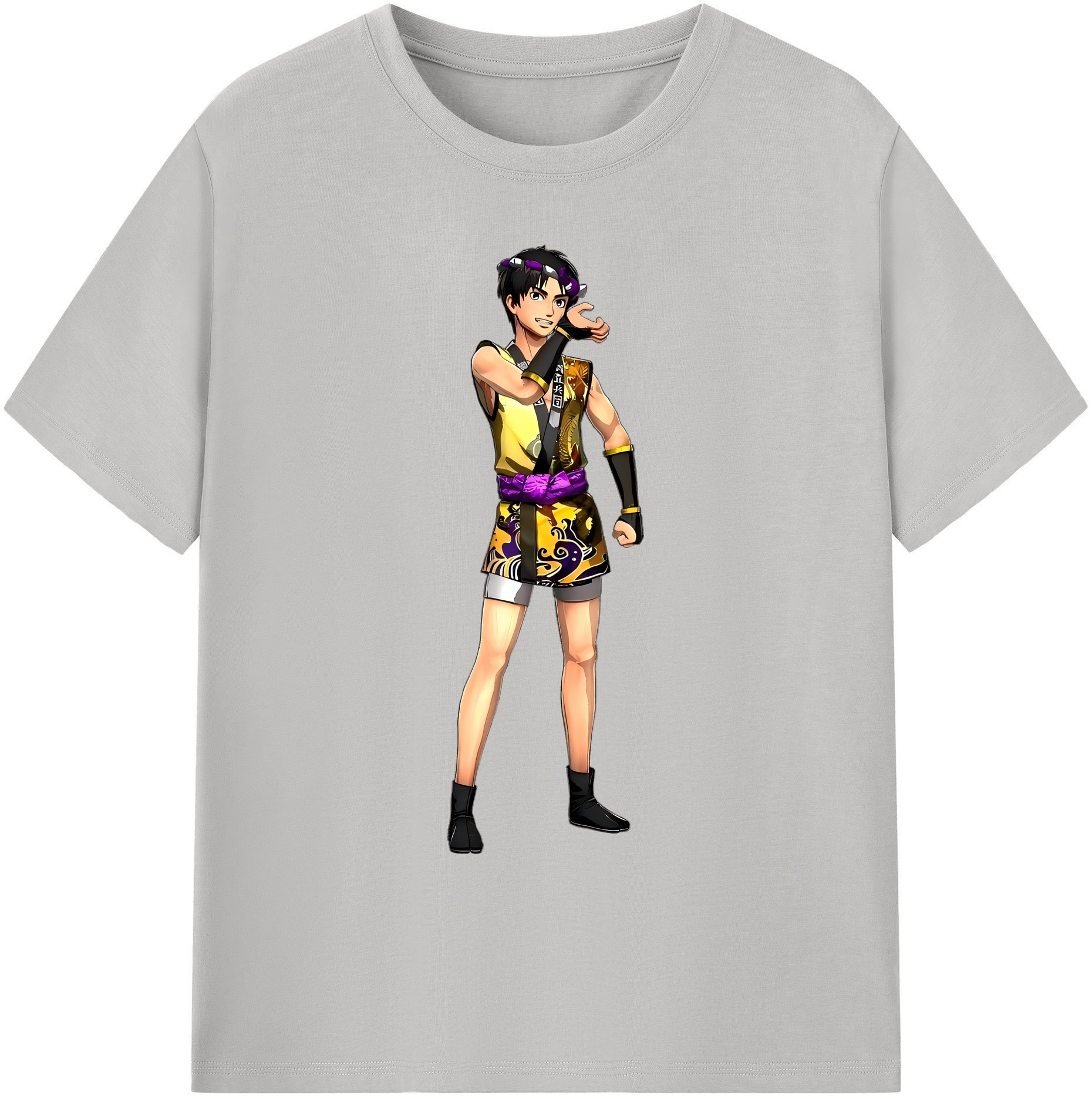 （画像用） 進撃の巨人 リヴァイ·アッカーマン Attack on Titan Levi Ackerman 綿100％ メンズ半袖Tシャツ｜肌触りやわらか＆通気性