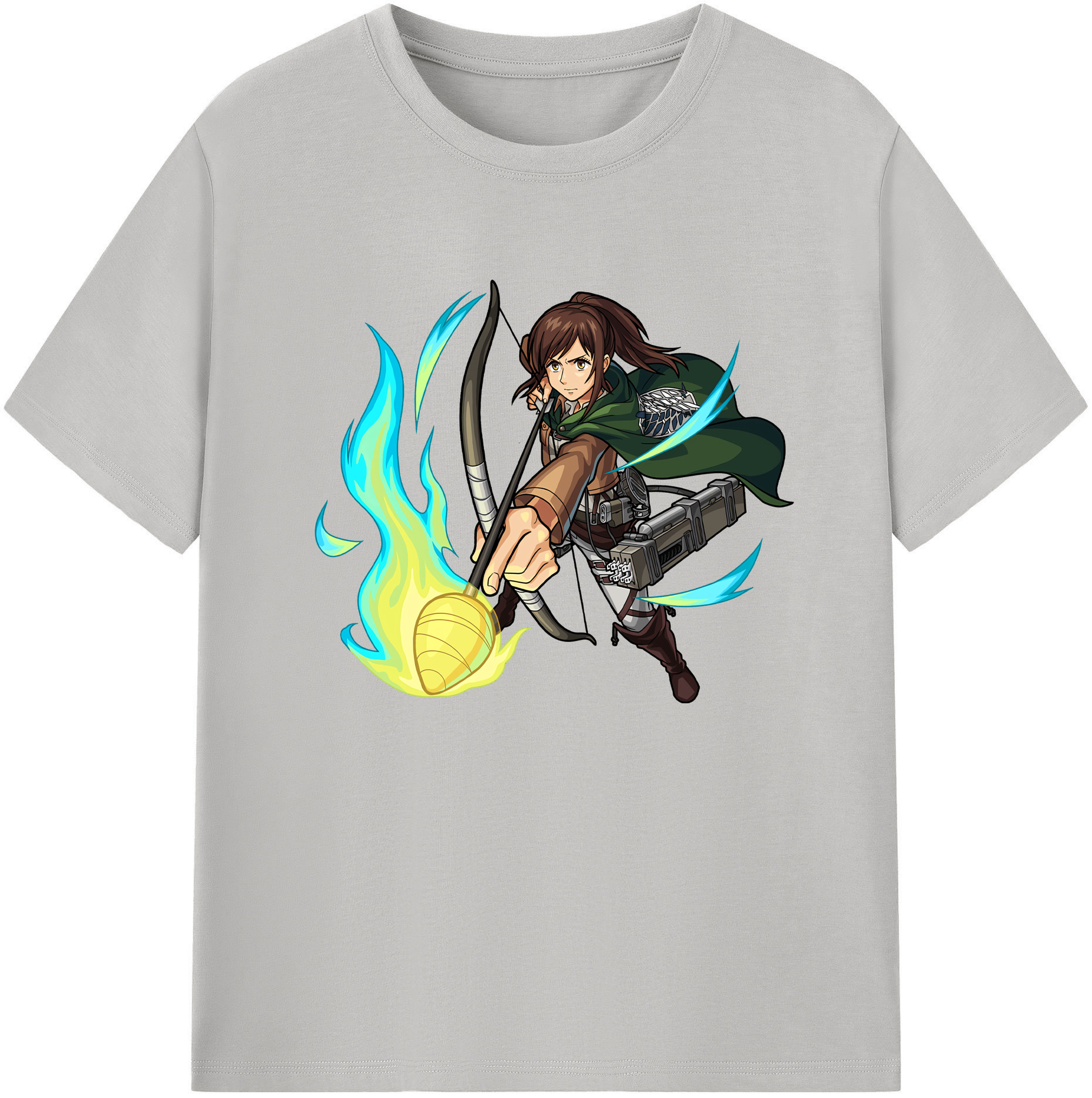 （画像用） 進撃の巨人 サシャ·ブラウス Attack on Titan Sasha Blaus 綿100％ メンズ半袖Tシャツ｜肌触りやわらか＆通気性