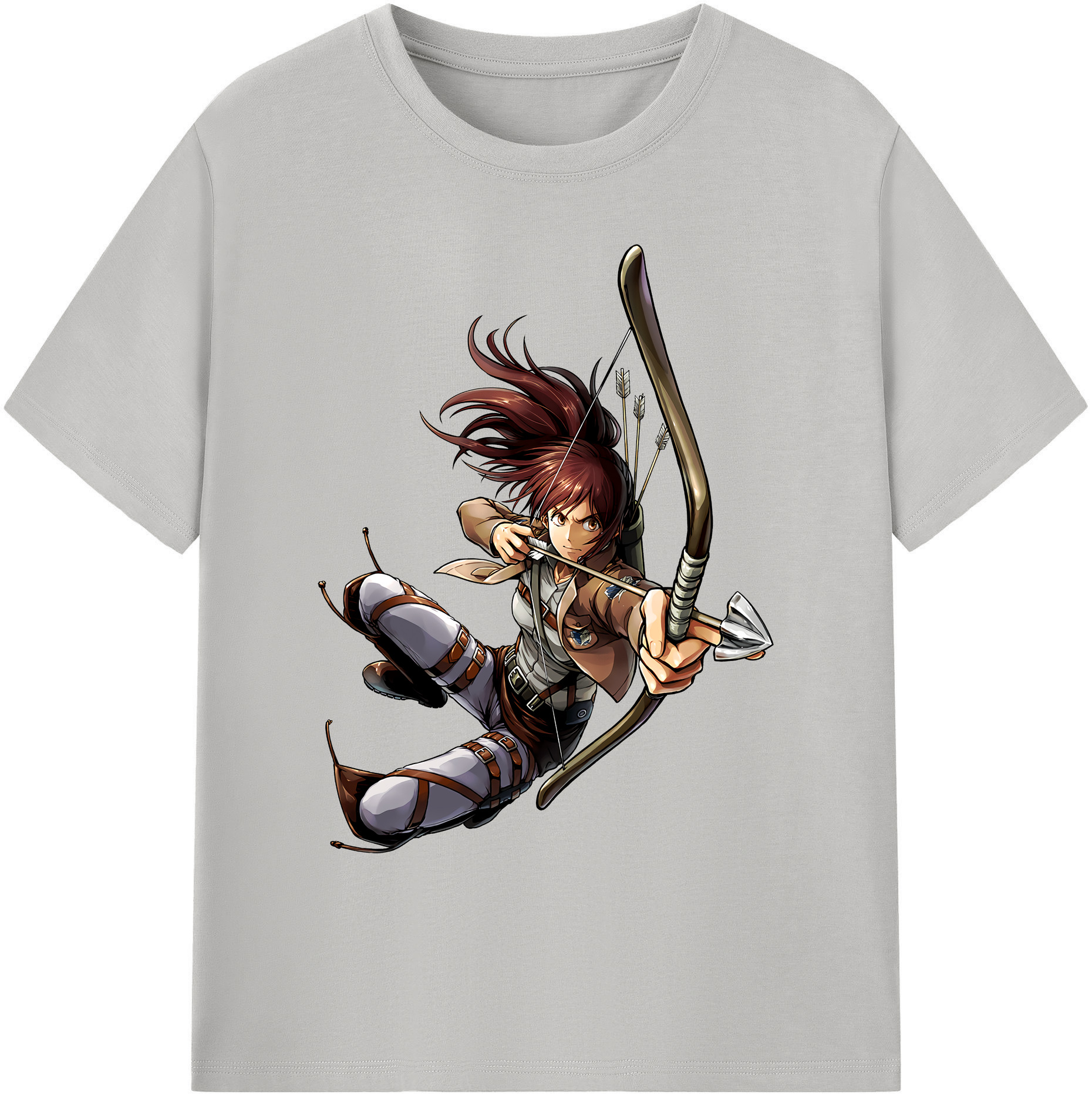 （画像用） 進撃の巨人 サシャ·ブラウス Attack on Titan Sasha Blaus 綿100％ メンズ半袖Tシャツ｜肌触りやわらか＆通気性