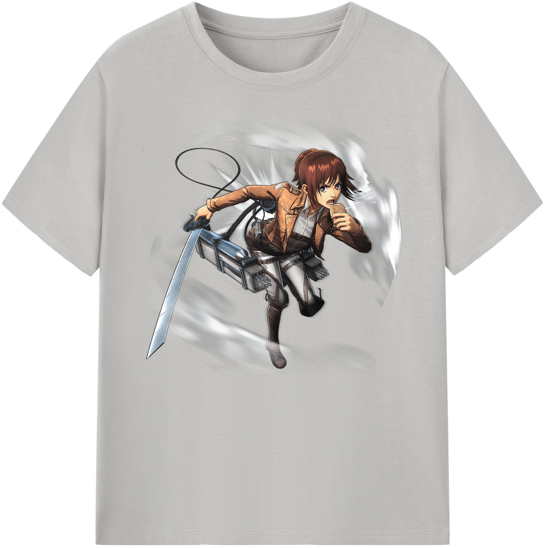 （画像用） 進撃の巨人 サシャ·ブラウス Attack on Titan Sasha Blaus 綿100％ メンズ半袖Tシャツ｜肌触りやわらか＆通気性