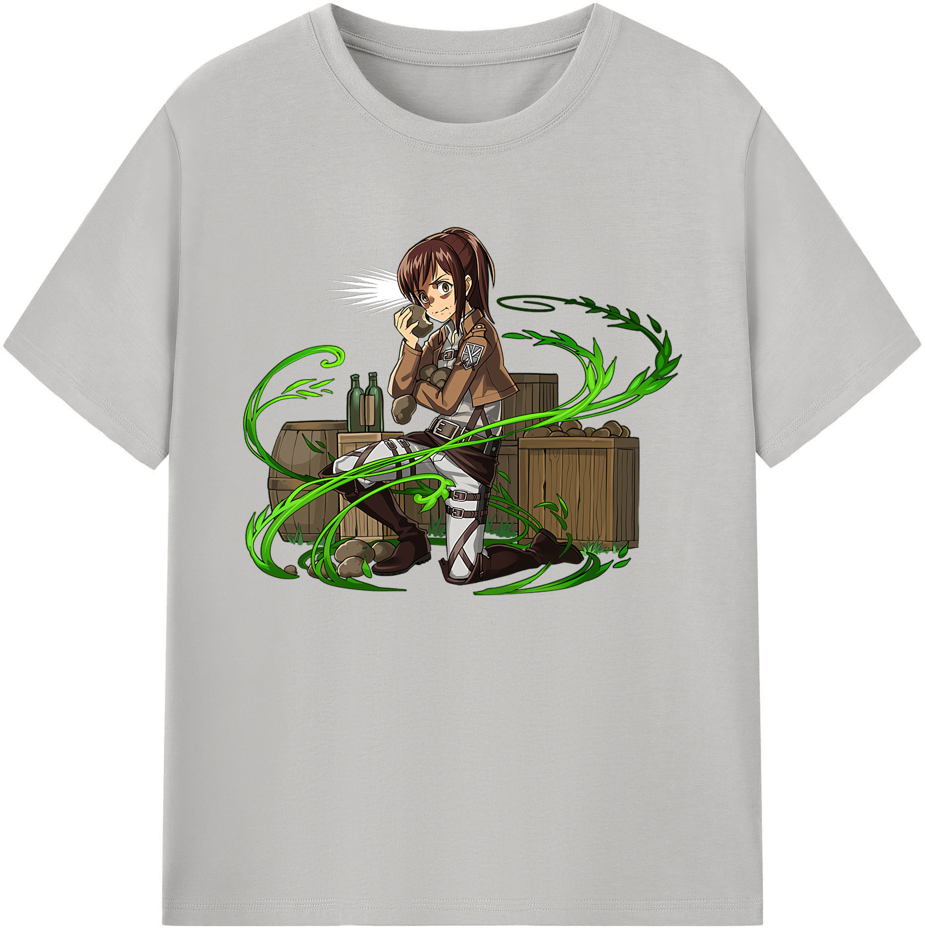 （画像用） 進撃の巨人 サシャ·ブラウス Attack on Titan Sasha Blaus 綿100％ メンズ半袖Tシャツ｜肌触りやわらか＆通気性