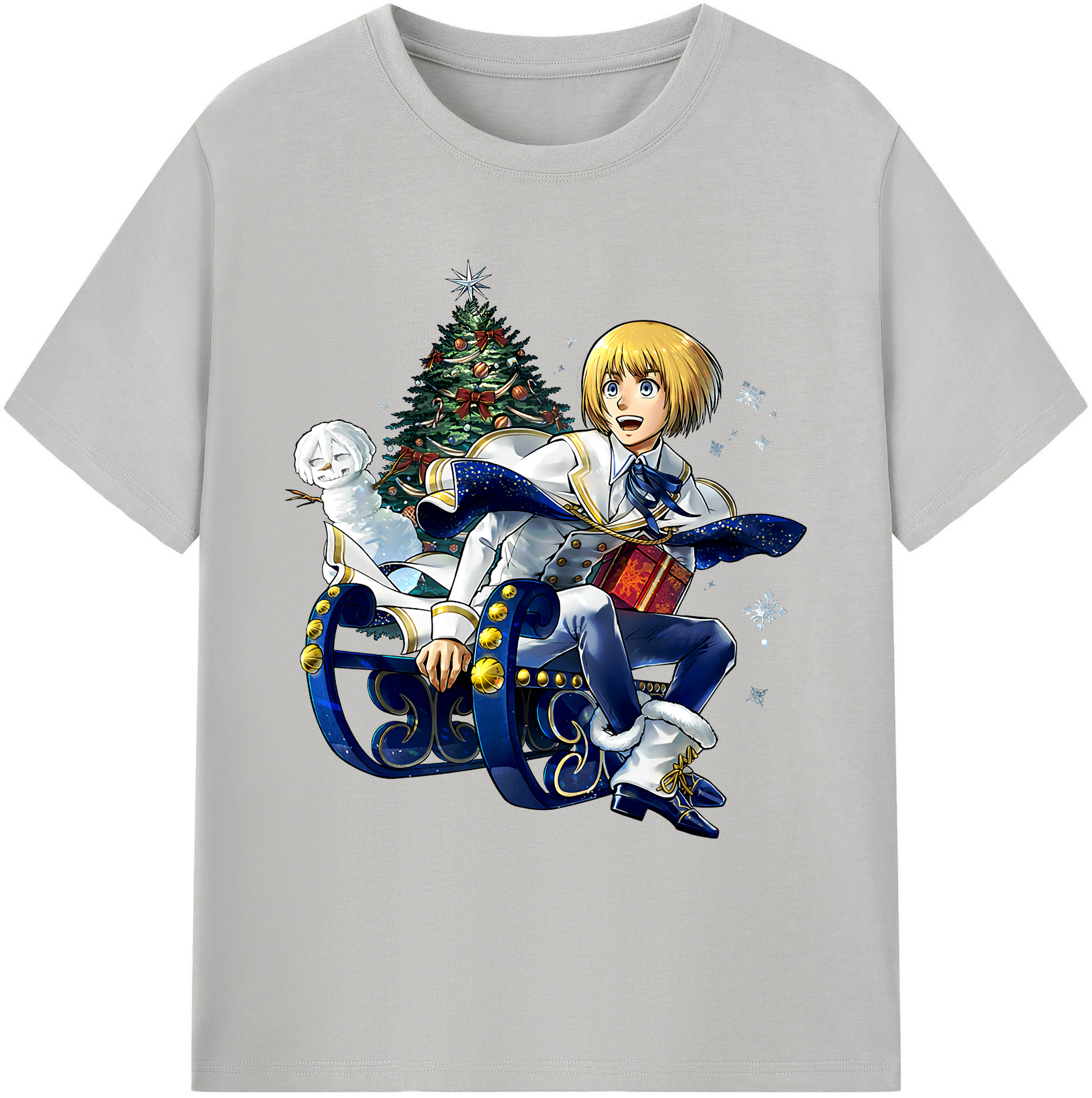 （画像用） 進撃の巨人 アルミン·アルレルト Attack on Titan Armin Arlert 綿100％ メンズ半袖Tシャツ｜肌触りやわらか＆通気性