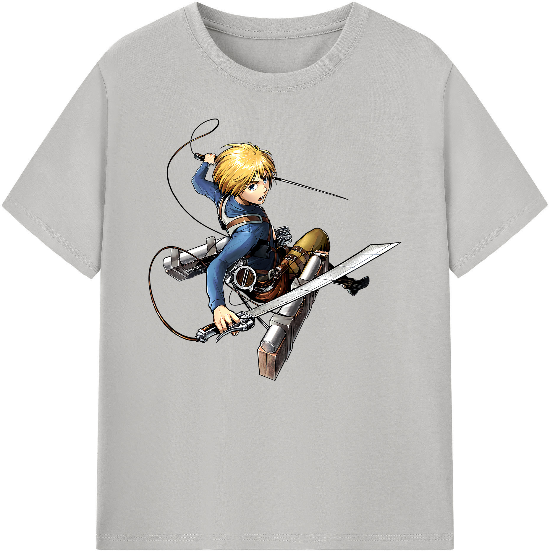（画像用） 進撃の巨人 アルミン·アルレルト Attack on Titan Armin Arlert 綿100％ メンズ半袖Tシャツ｜肌触りやわらか＆通気性