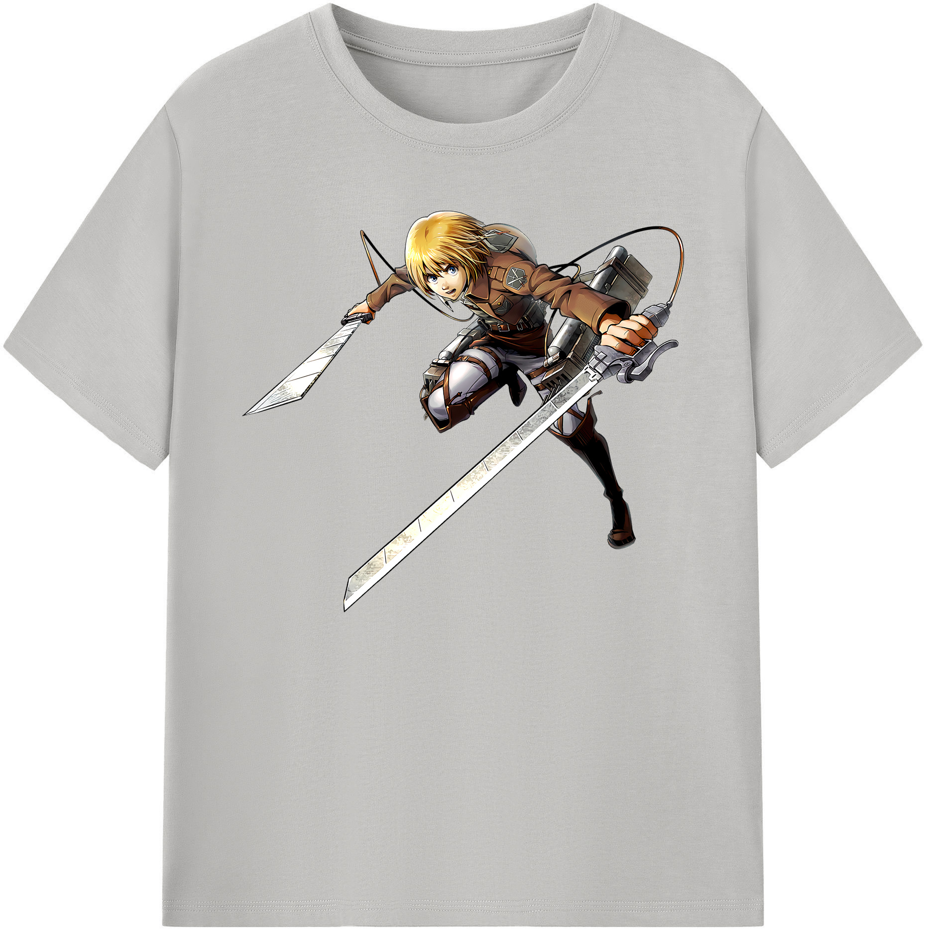 （画像用） 進撃の巨人 アルミン·アルレルト Attack on Titan Armin Arlert 綿100％ メンズ半袖Tシャツ｜肌触りやわらか＆通気性