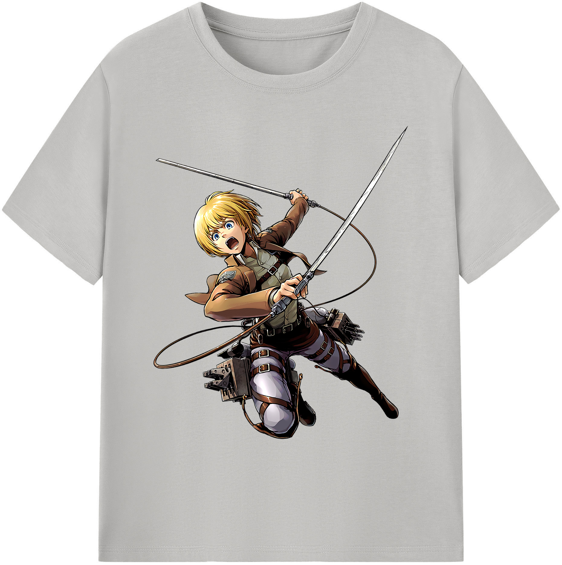 （画像用） 進撃の巨人 アルミン·アルレルト Attack on Titan Armin Arlert 綿100％ メンズ半袖Tシャツ｜肌触りやわらか＆通気性
