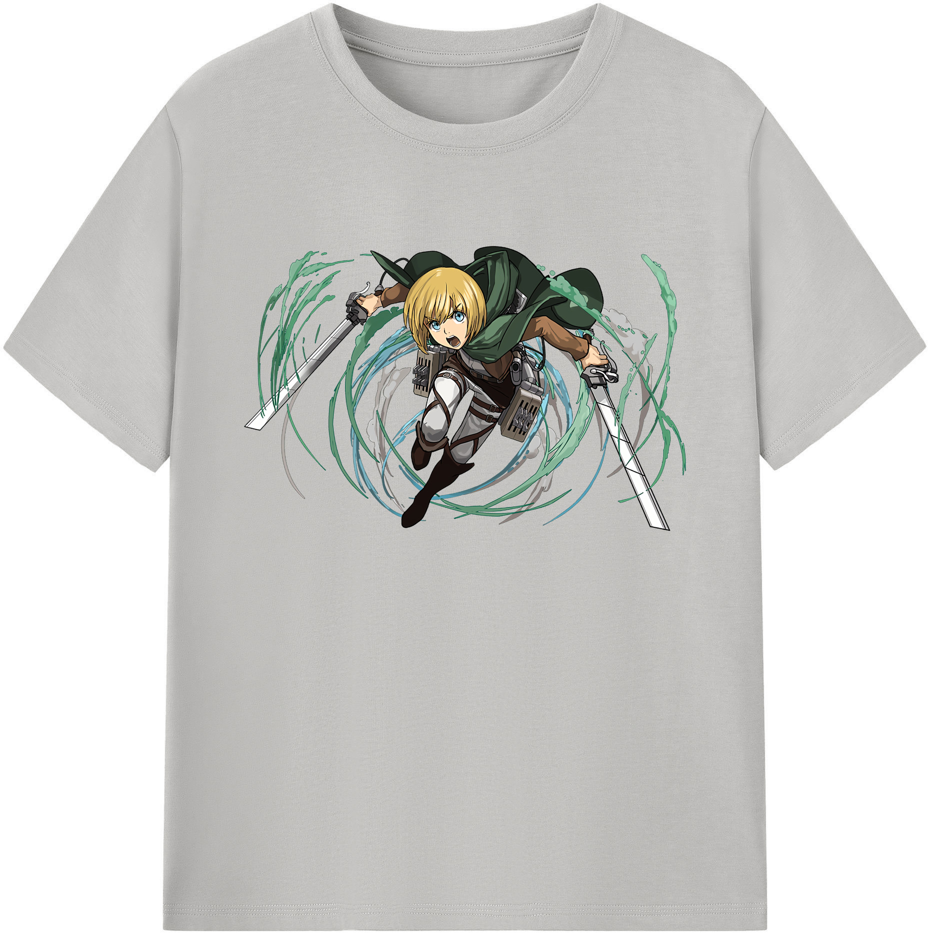 （画像用） 進撃の巨人 アルミン·アルレルト Attack on Titan Armin Arlert 綿100％ メンズ半袖Tシャツ｜肌触りやわらか＆通気性