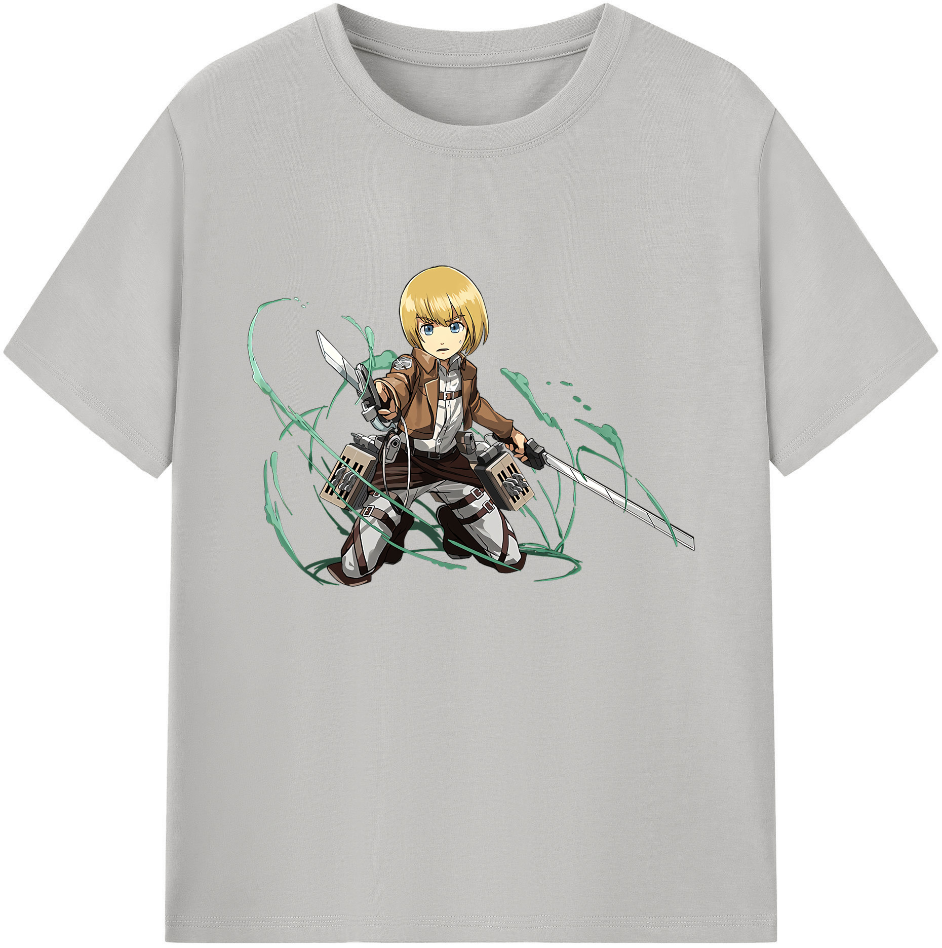 （画像用） 進撃の巨人 アルミン·アルレルト Attack on Titan Armin Arlert 綿100％ メンズ半袖Tシャツ｜肌触りやわらか＆通気性