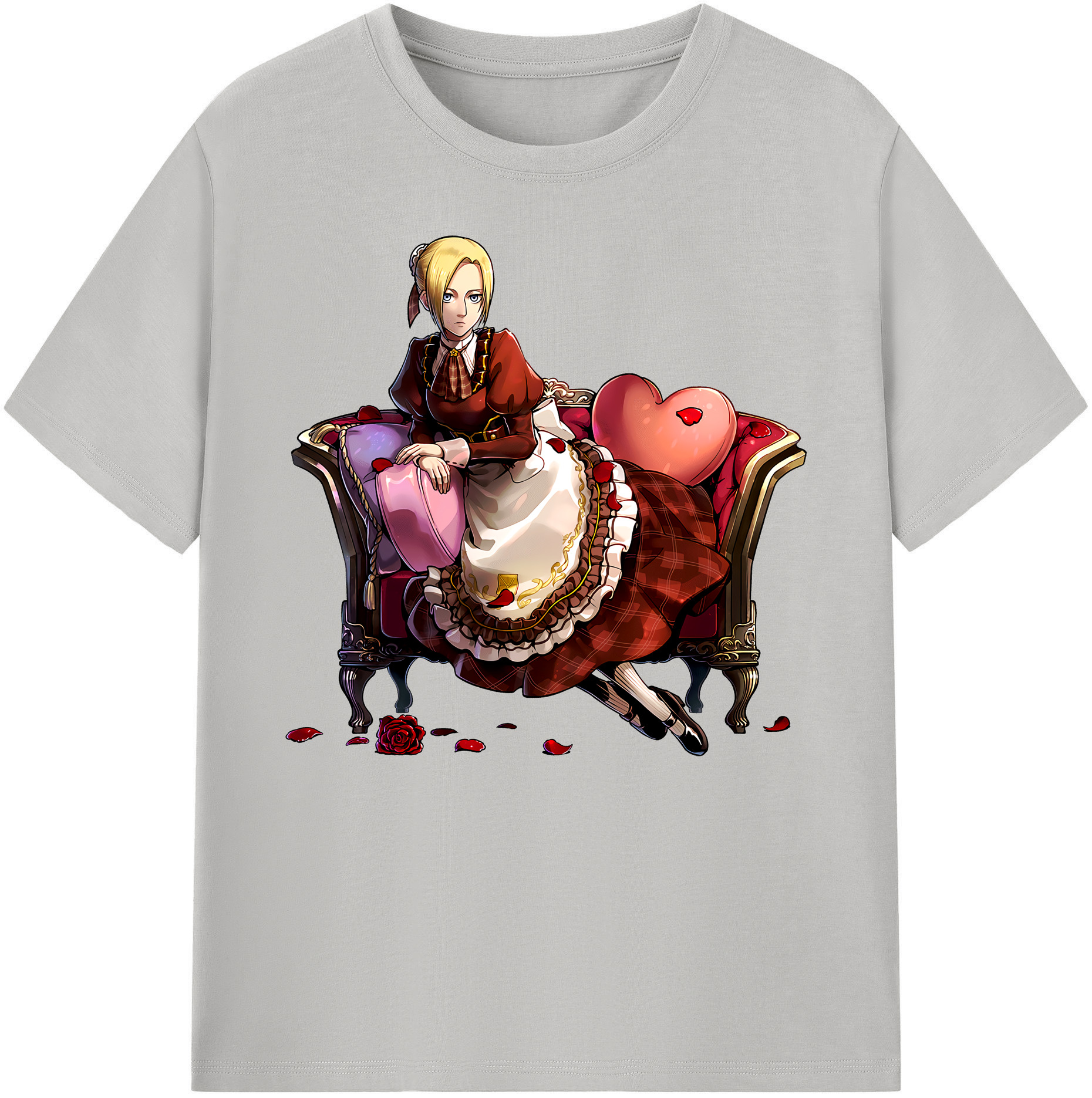 （画像用） 進撃の巨人 アニ・レオンハート Attack on Titan Annie Leonhart 綿100％ メンズ半袖Tシャツ｜肌触りやわらか＆通気性
